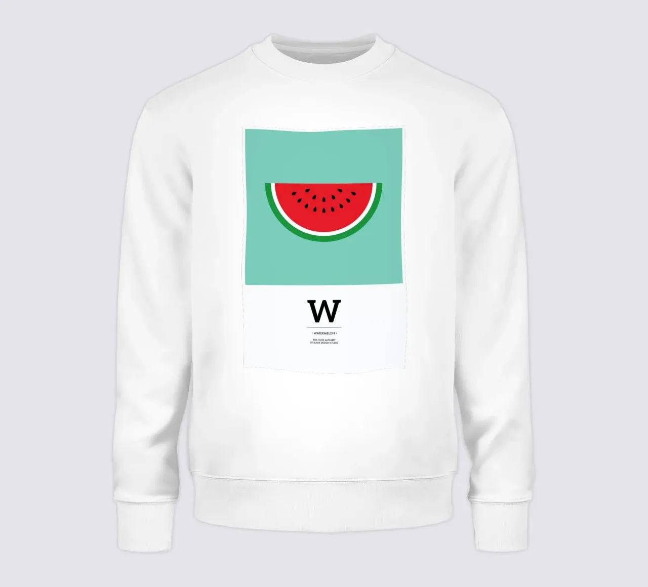 „The Food Alphabet“ - W like Watermelon felpa da BLAEK Design Studio