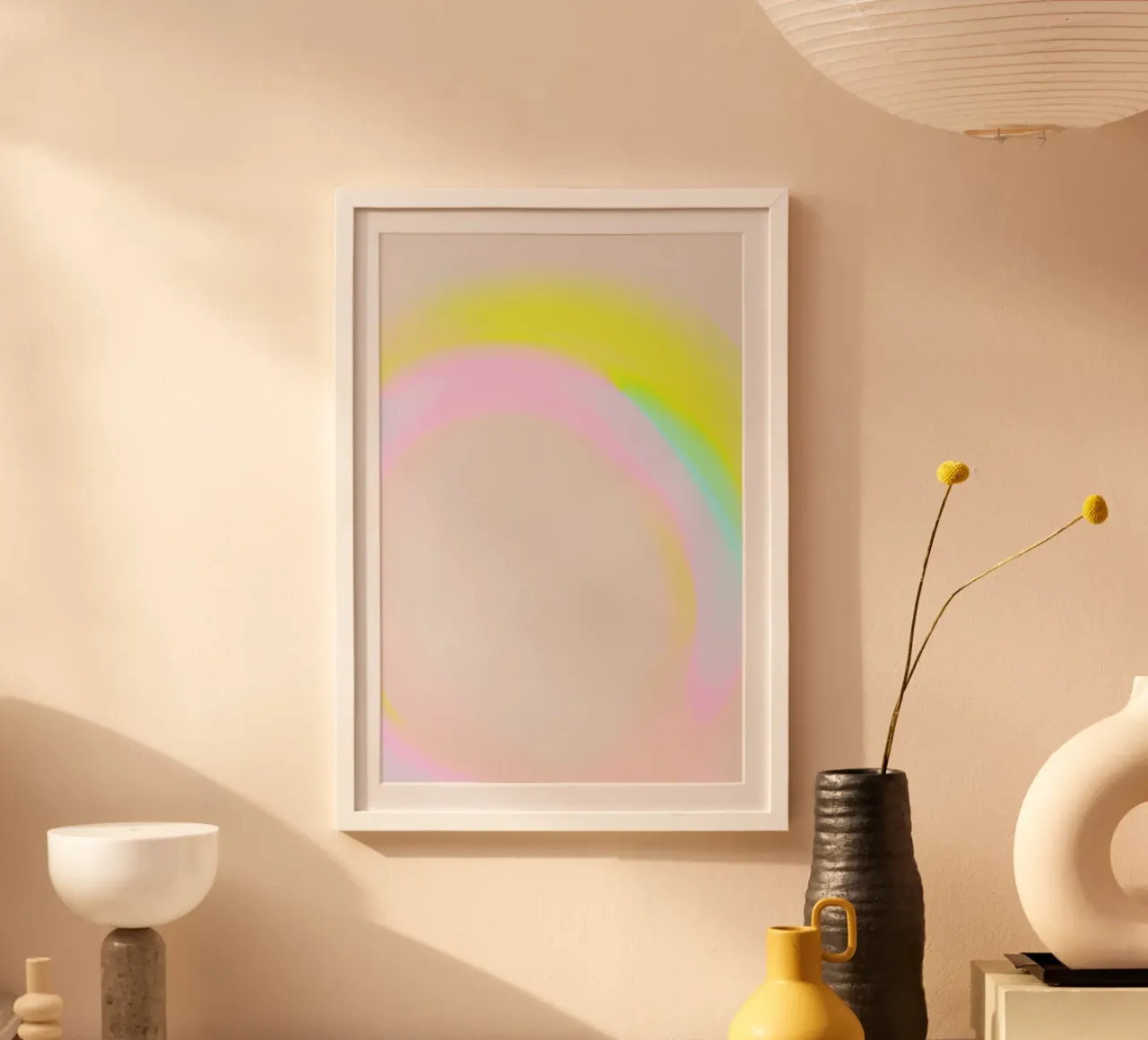 Space 2 poster met kunststof frame van treechild