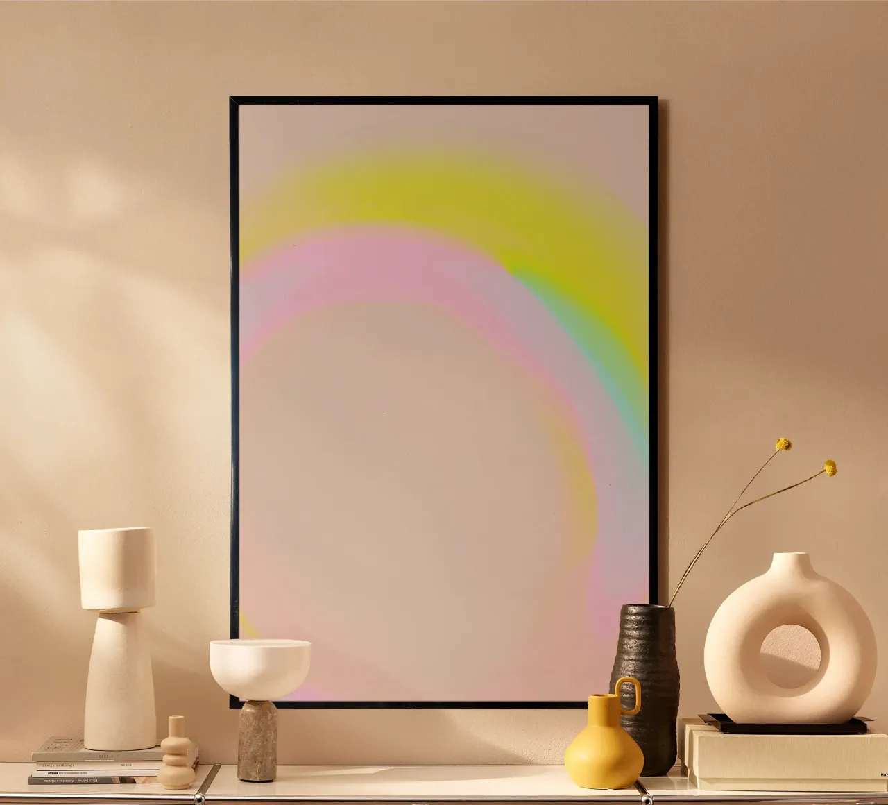 Space 2 poster met kunststof frame van treechild