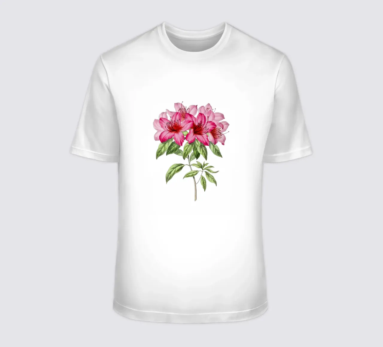 Bloom: Pink Azalea Botanical Illustration t-shirt da Pretty Flowers Vintage Botanicals