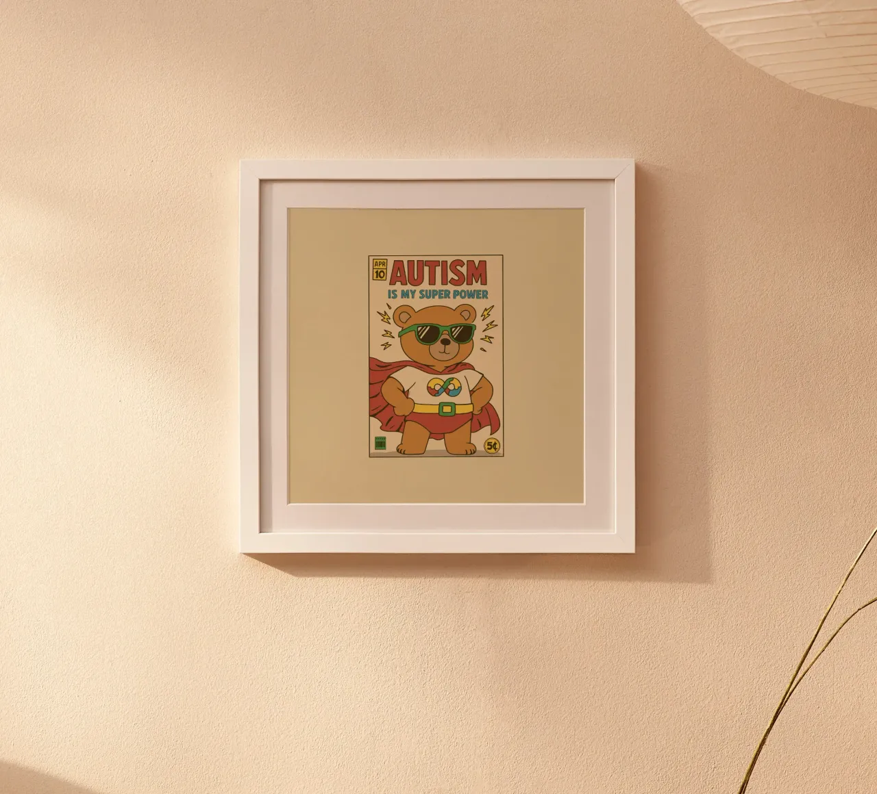 L'autismo è il mio superpotere poster con telaio in plastica da Loobs