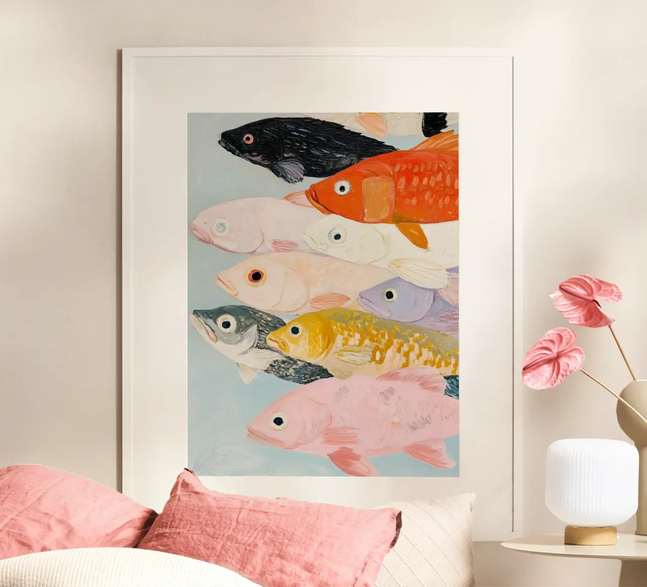 The Fishesh poster con telaio in alluminio da Gypsy Galleria