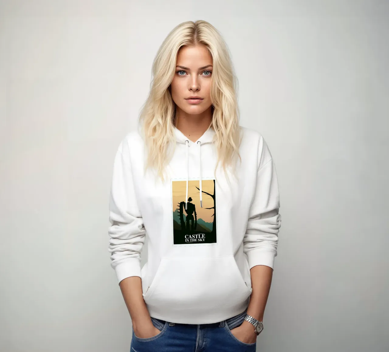 Castle in The Sky felpa con cappuccio da Gallery Print and Art Limited