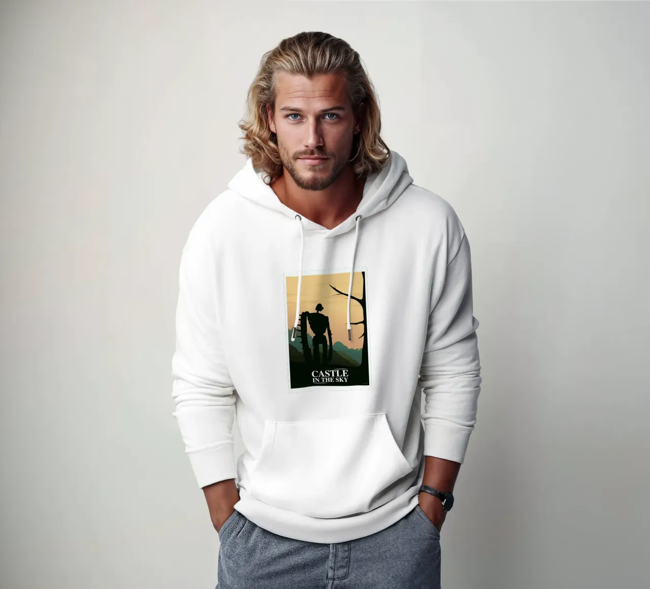 Castle in The Sky felpa con cappuccio da Gallery Print and Art Limited