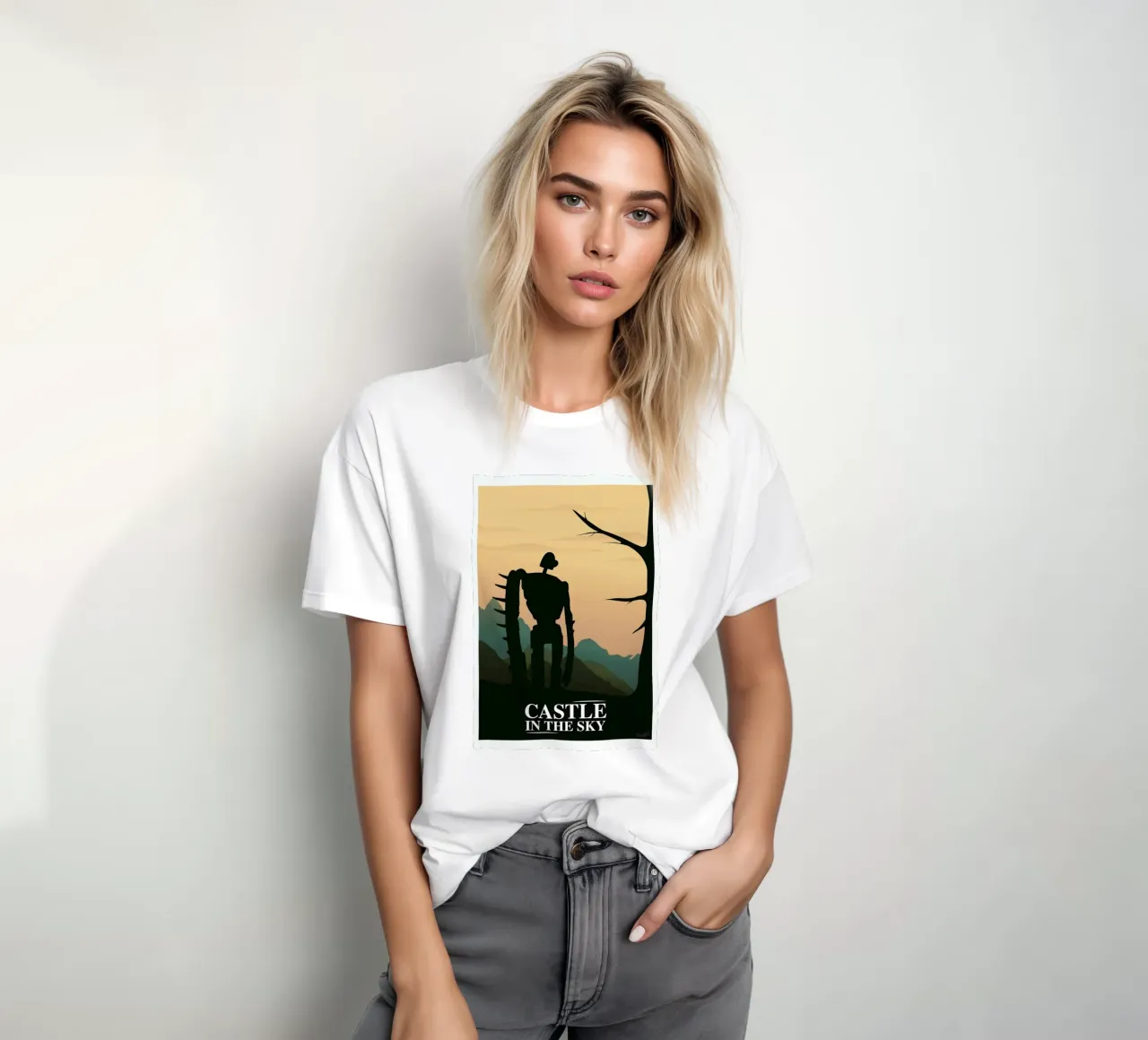 Castle in The Sky t-shirt da Gallery Print and Art Limited
