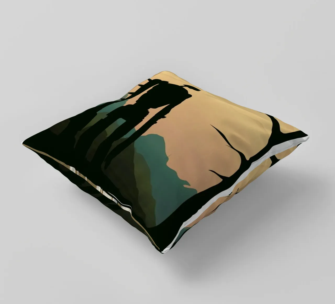 Castle in The Sky cuscino da Gallery Print and Art Limited