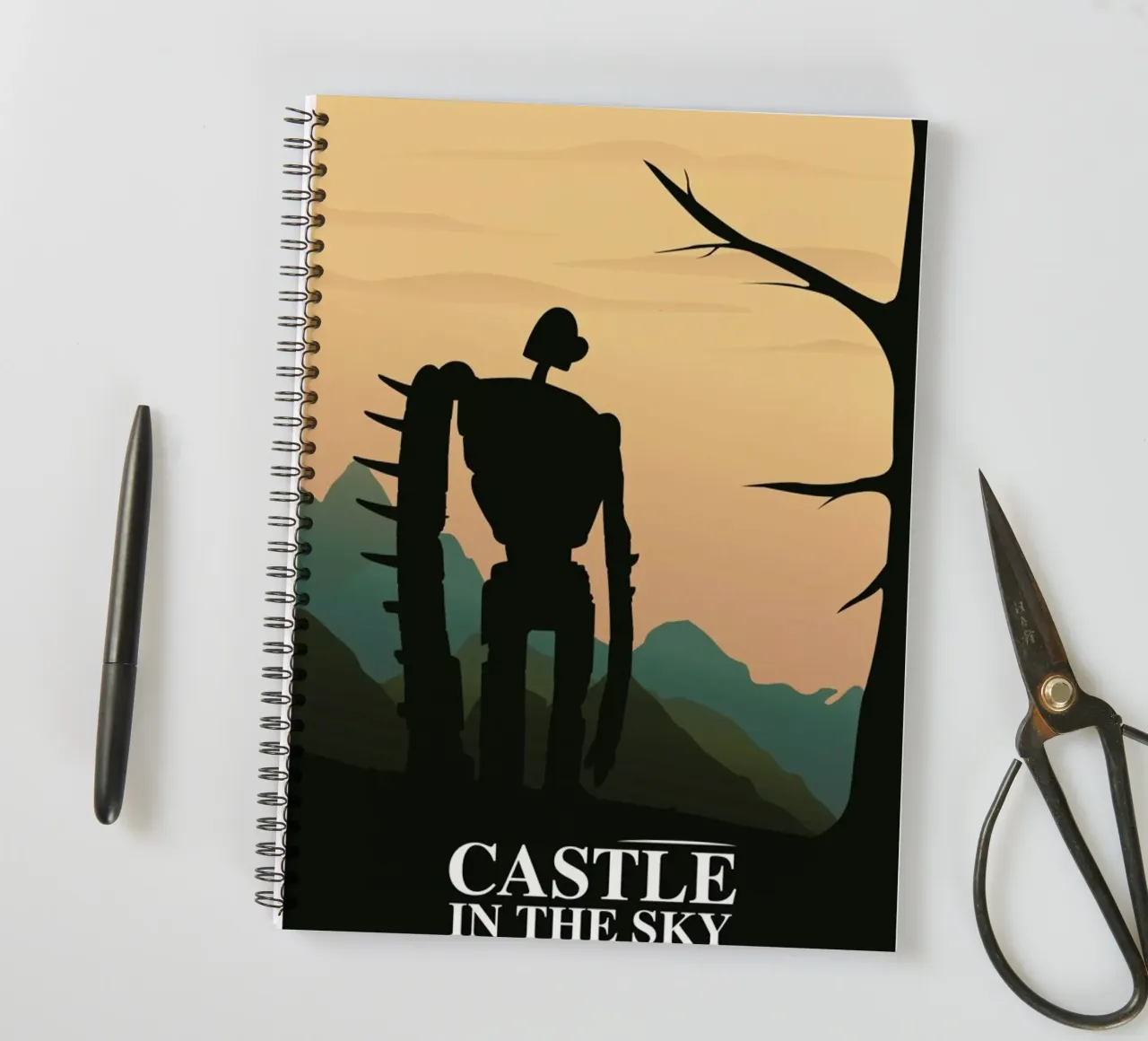 Castle in The Sky spiral notebook by Gallery Print and Art Limited