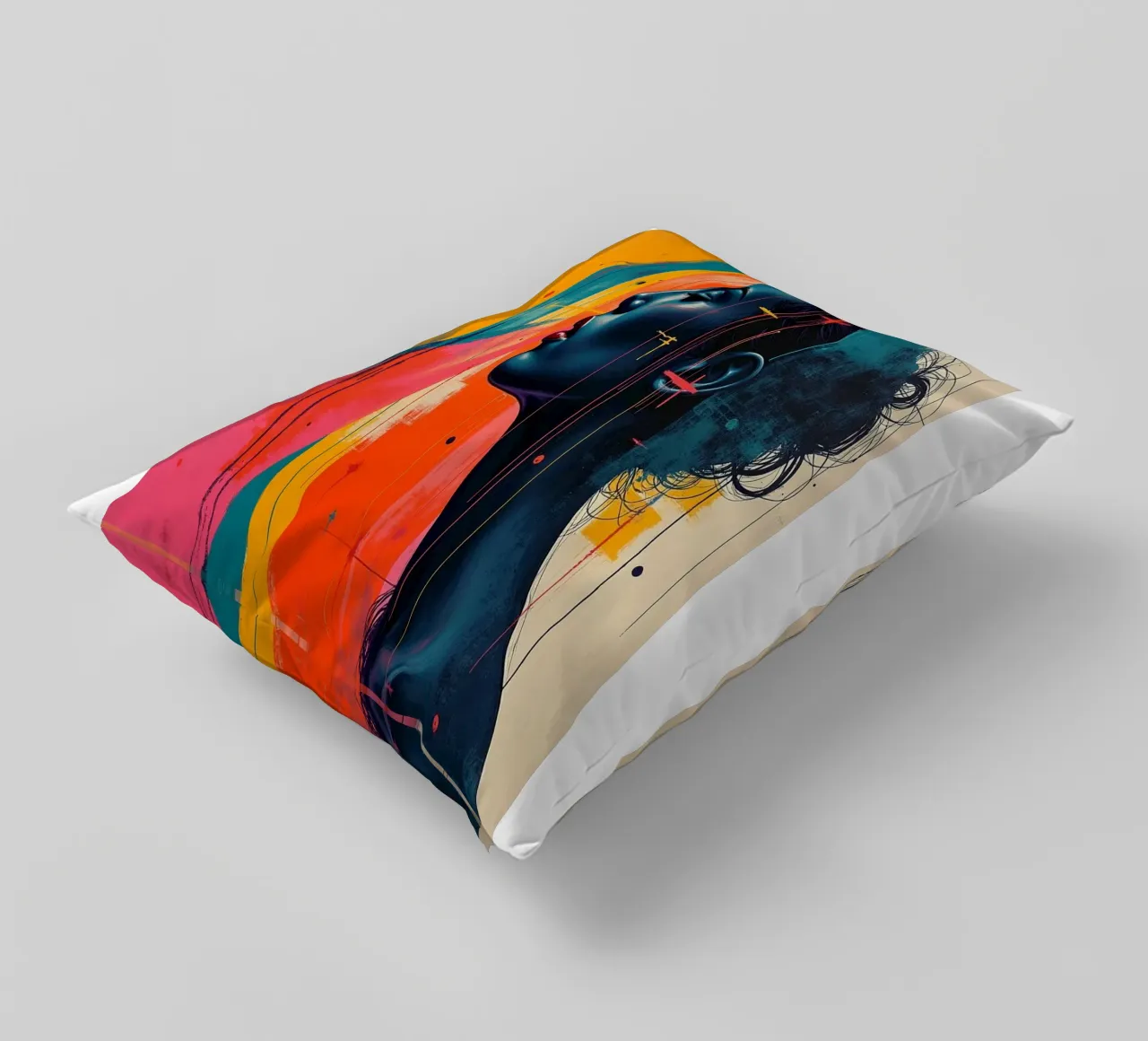 In the shadow of the light decorative cushion by CASTILO