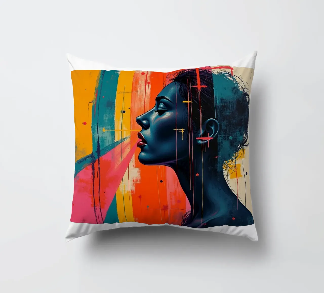 In the shadow of the light decorative cushion by CASTILO
