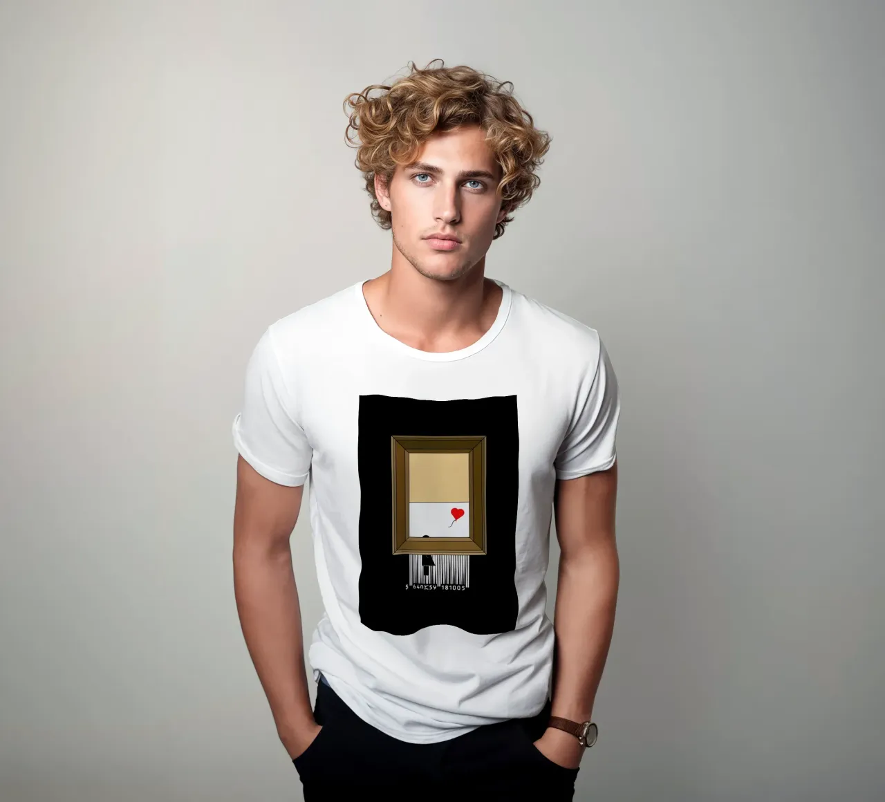 Banksy Shredding t-shirt da Viktor Hertz