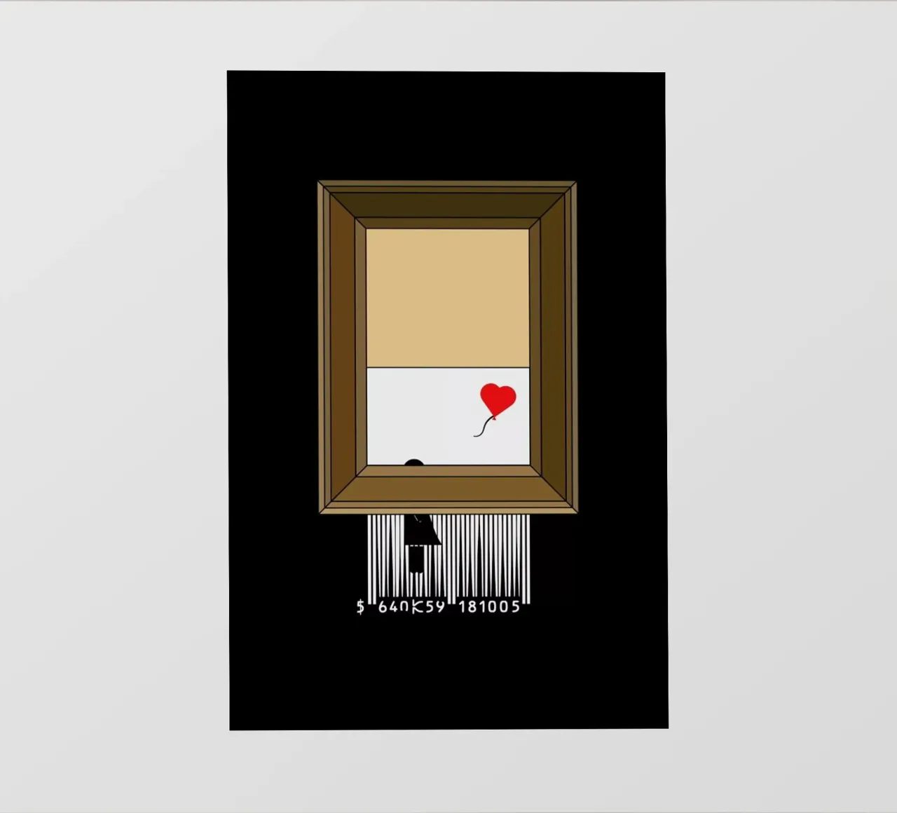 Banksy Shredding telo in pvc da Viktor Hertz