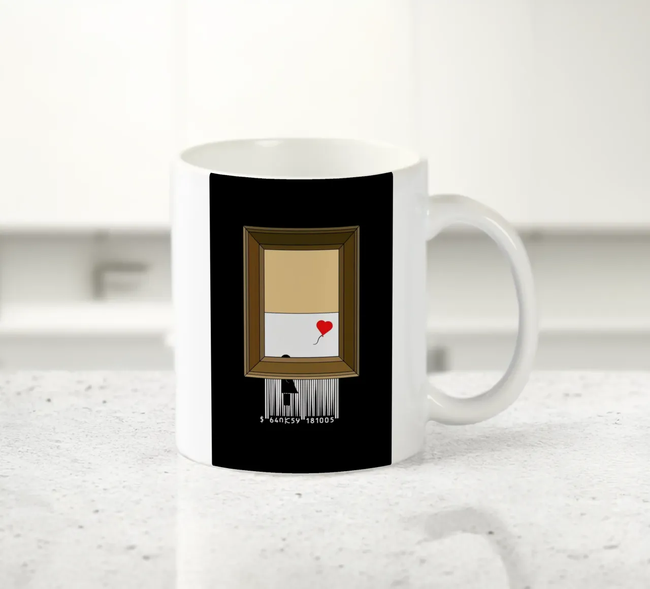 Banksy Shredding tazza in ceramica da Viktor Hertz