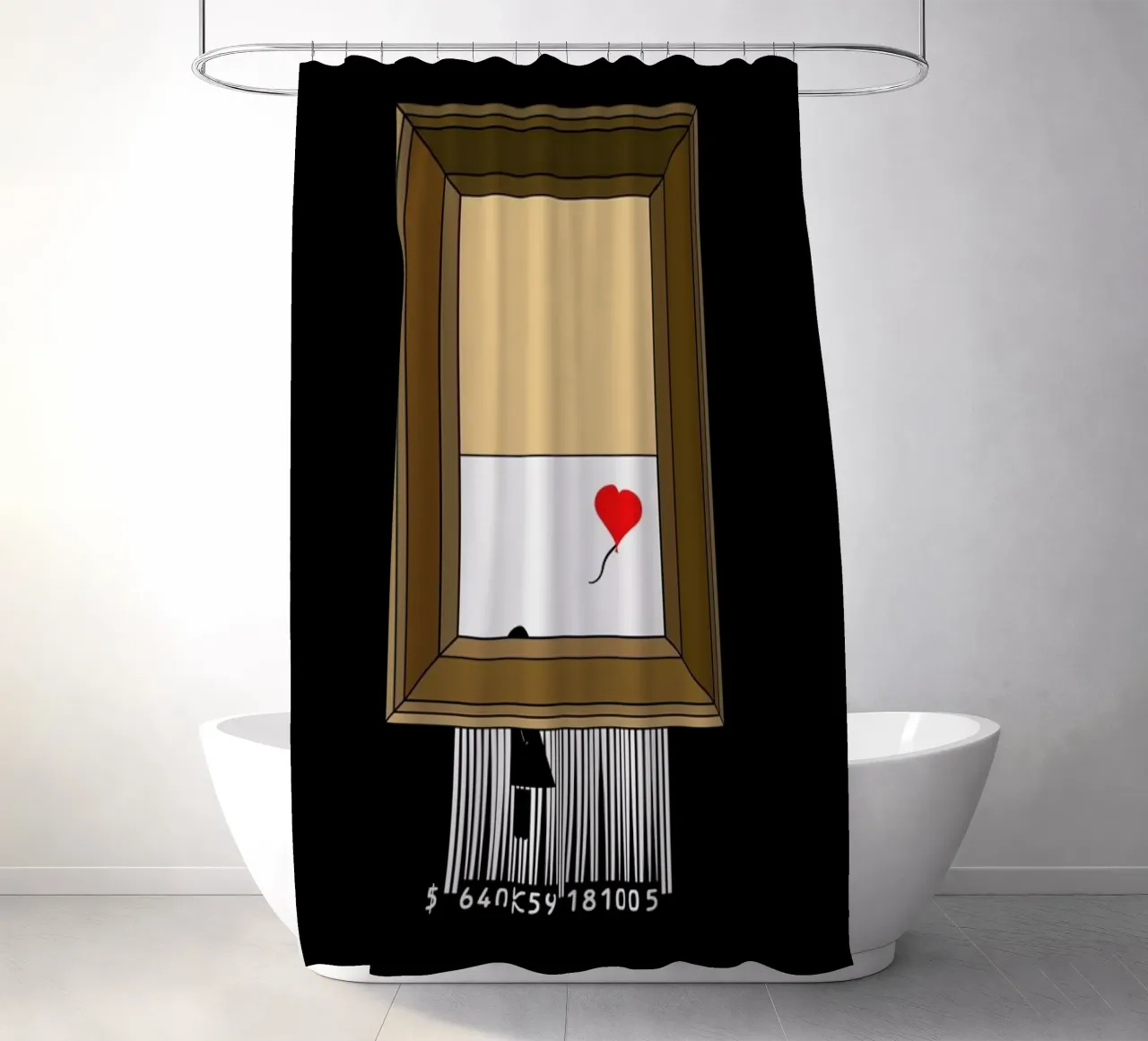 Banksy Shredding tenda da doccia da Viktor Hertz