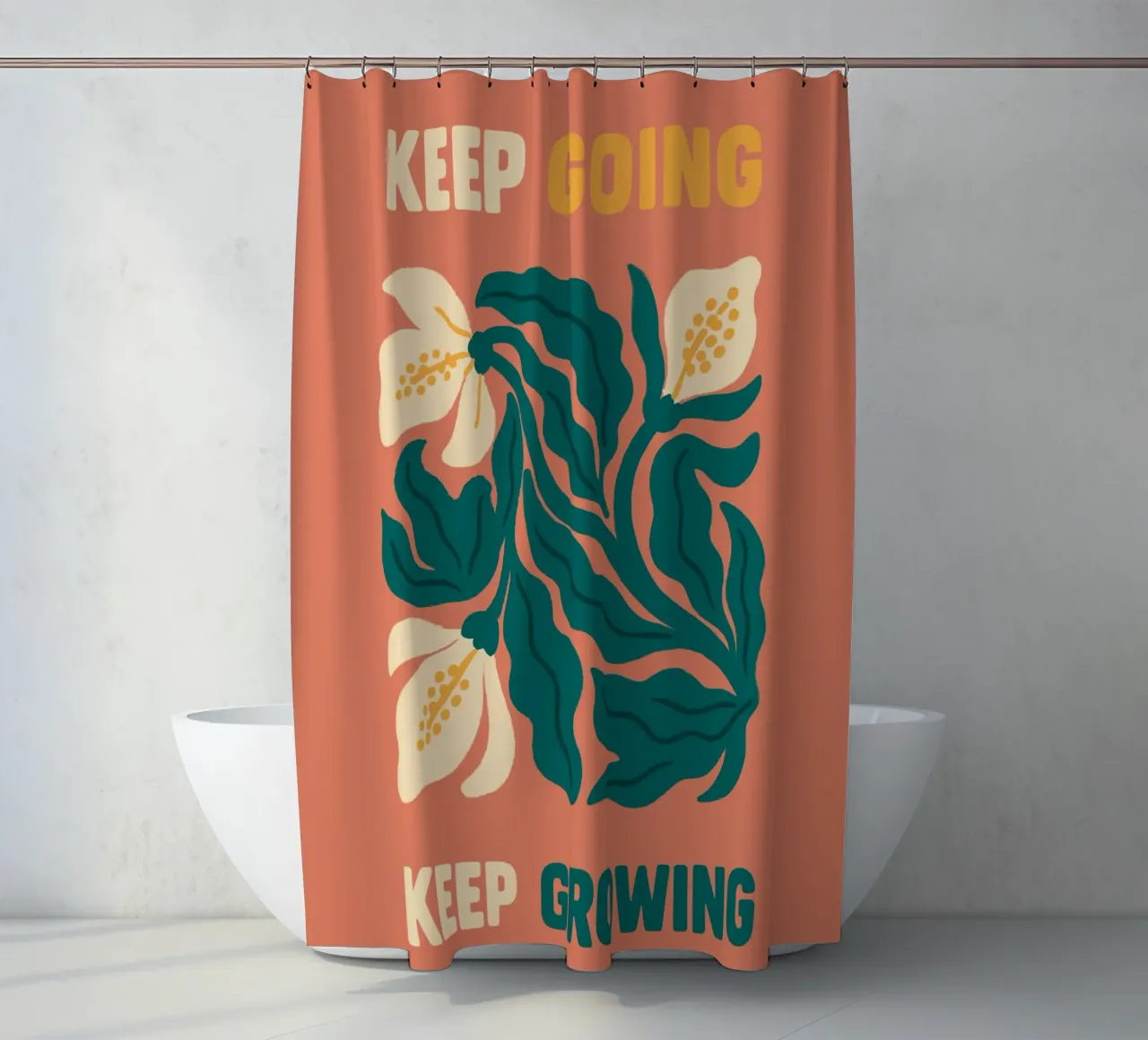 Grow Through What You Go Through tenda da doccia da QuooodZ by MooodzArt