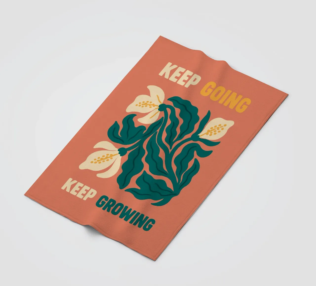 Grow Through What You Go Through coperta in pile da QuooodZ by MooodzArt