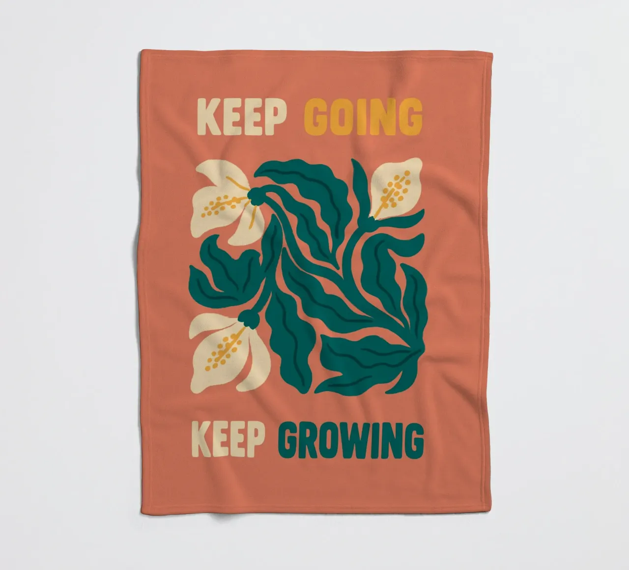 Grow Through What You Go Through coperta in pile da QuooodZ by MooodzArt