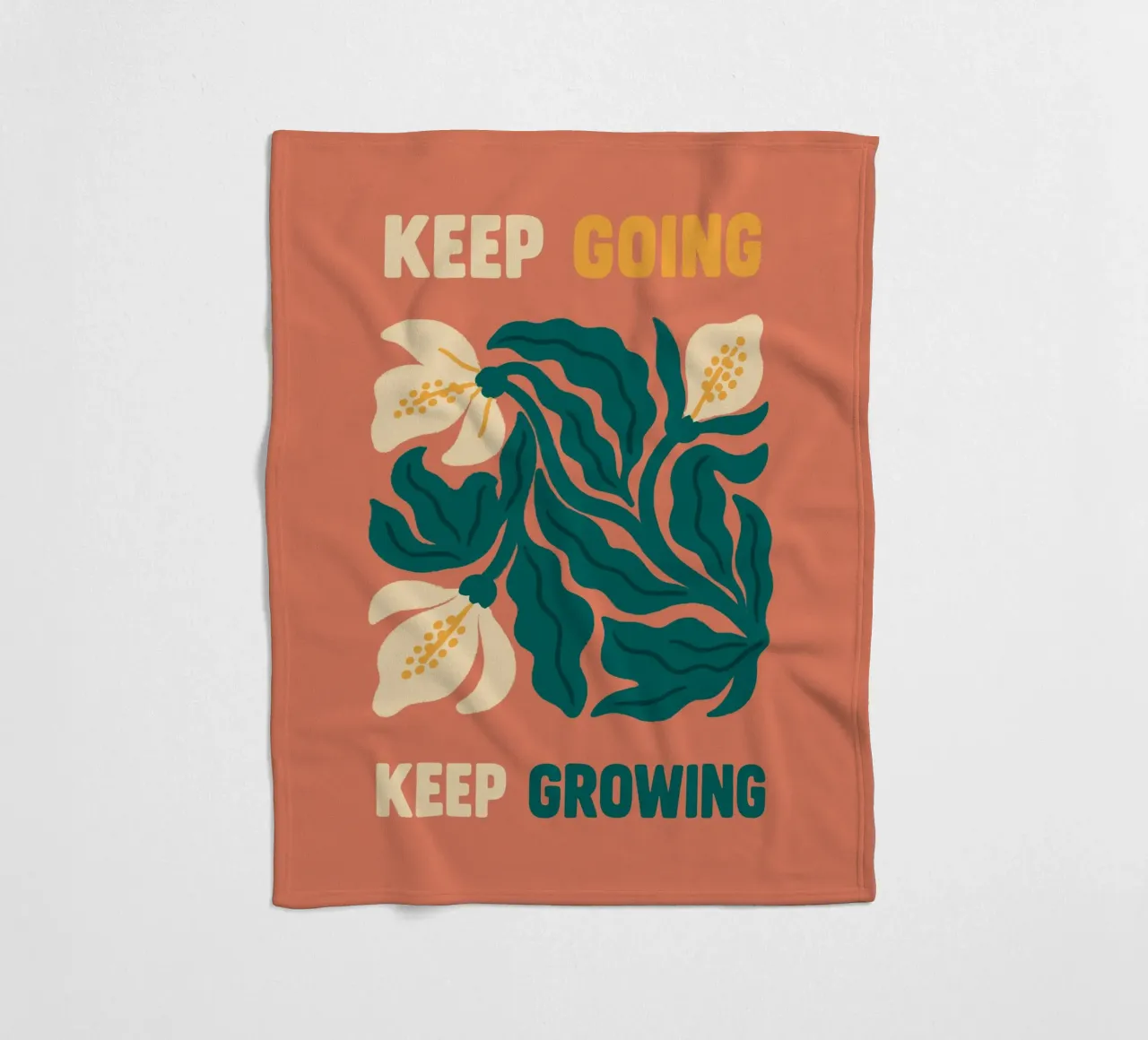Grow Through What You Go Through coperta in pile da QuooodZ by MooodzArt