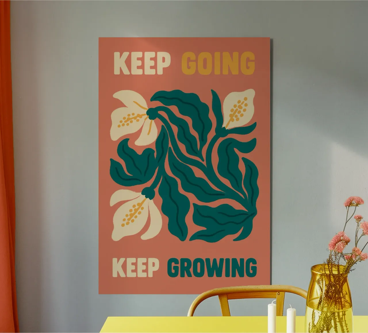 Grow Through What You Go Through alluminio dibond da QuooodZ by MooodzArt
