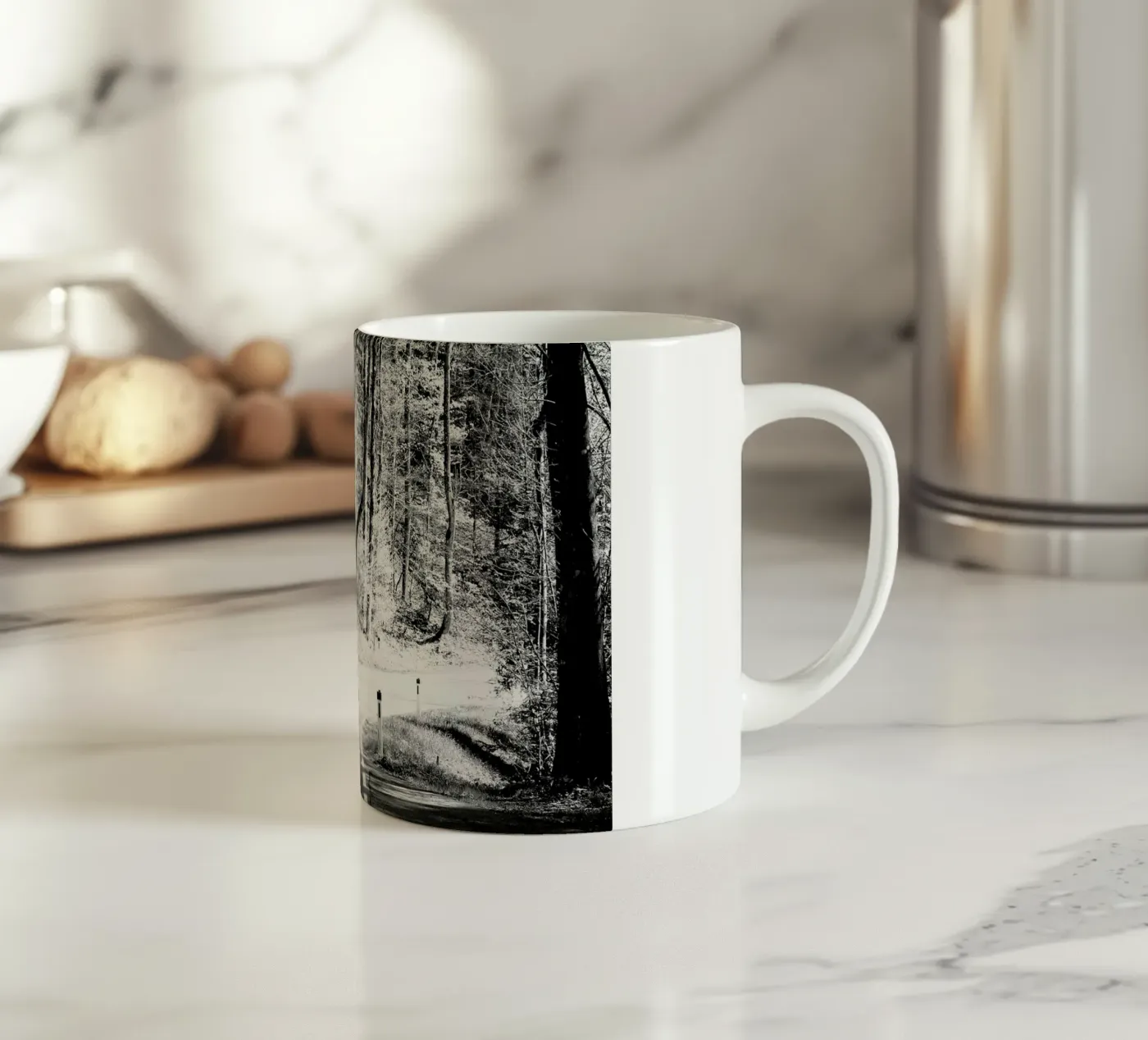 Downhill ceramic mug by Picture On The Fridge