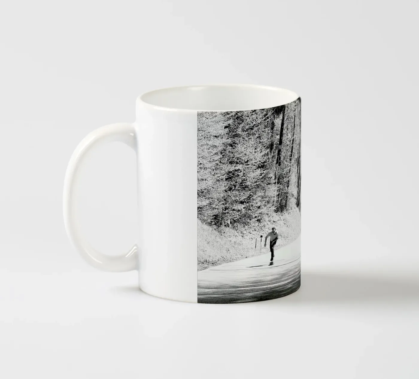 Downhill ceramic mug by Picture On The Fridge