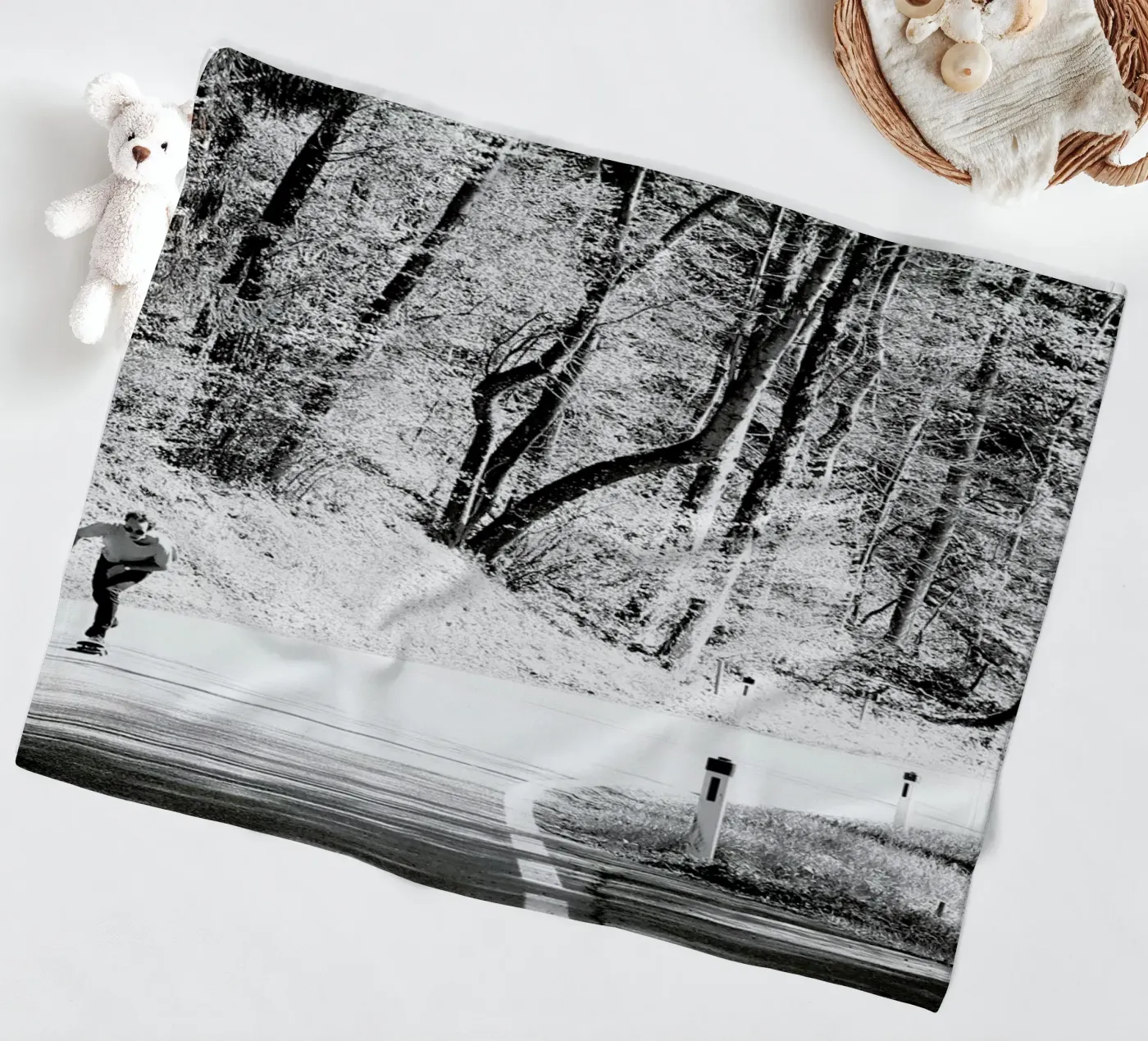 Downhill fleecedeken van Picture On The Fridge