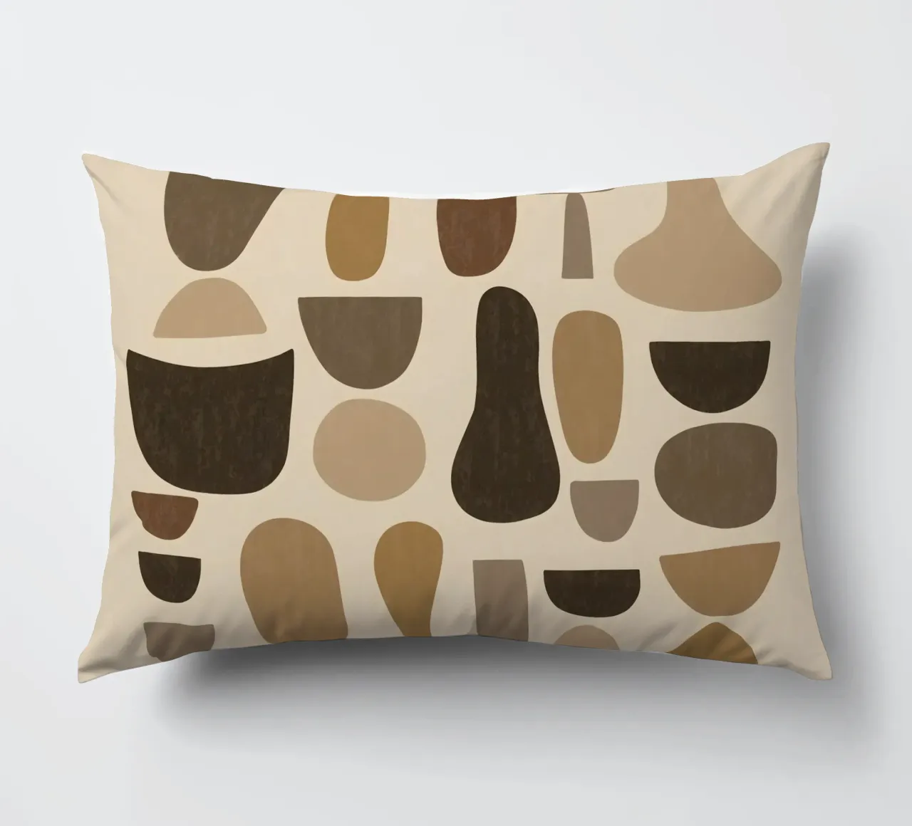 Abstract Organic Shapes in Browns cuscino da Gypsy Galleria