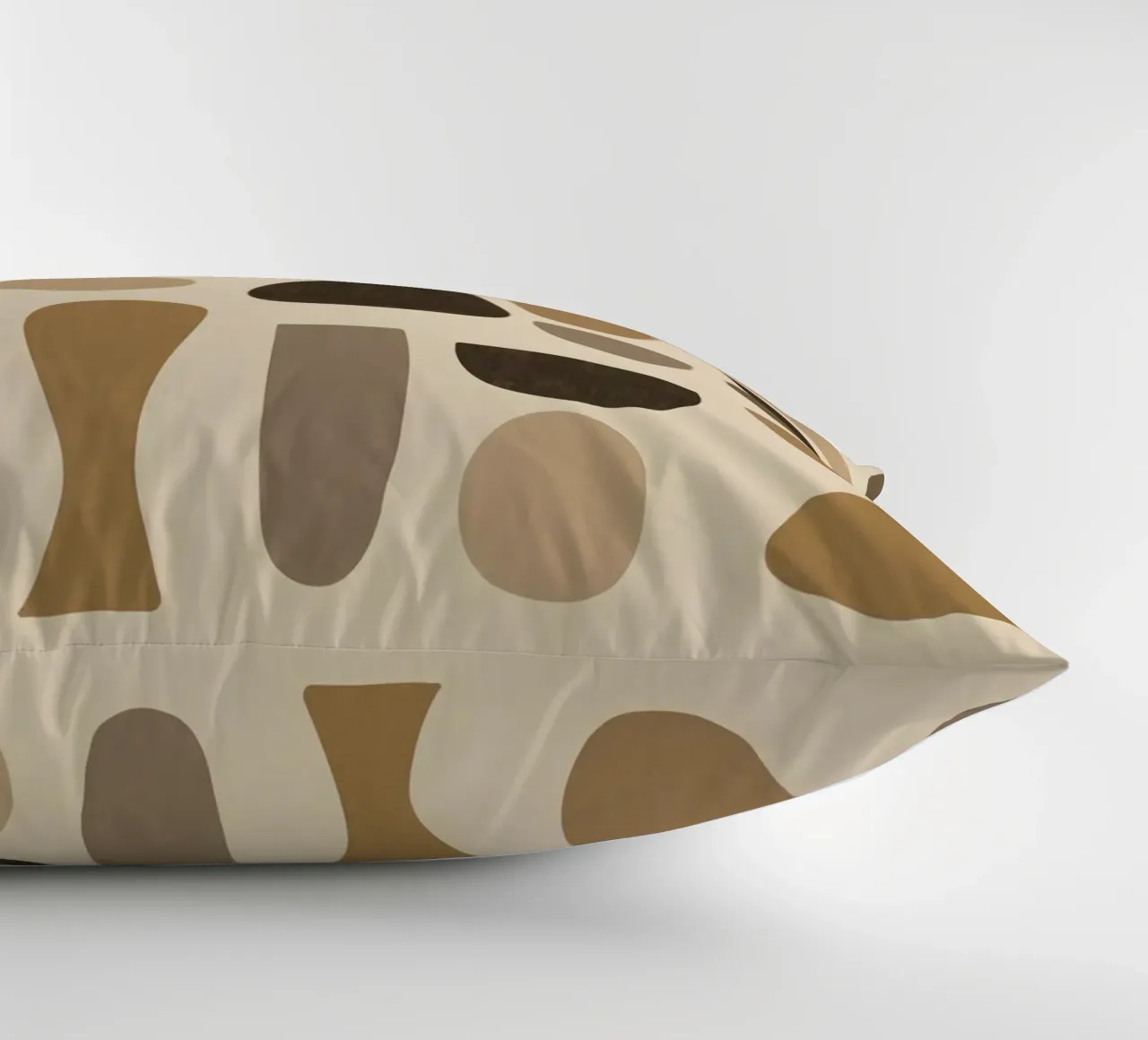 Abstract Organic Shapes in Browns cuscino da Gypsy Galleria