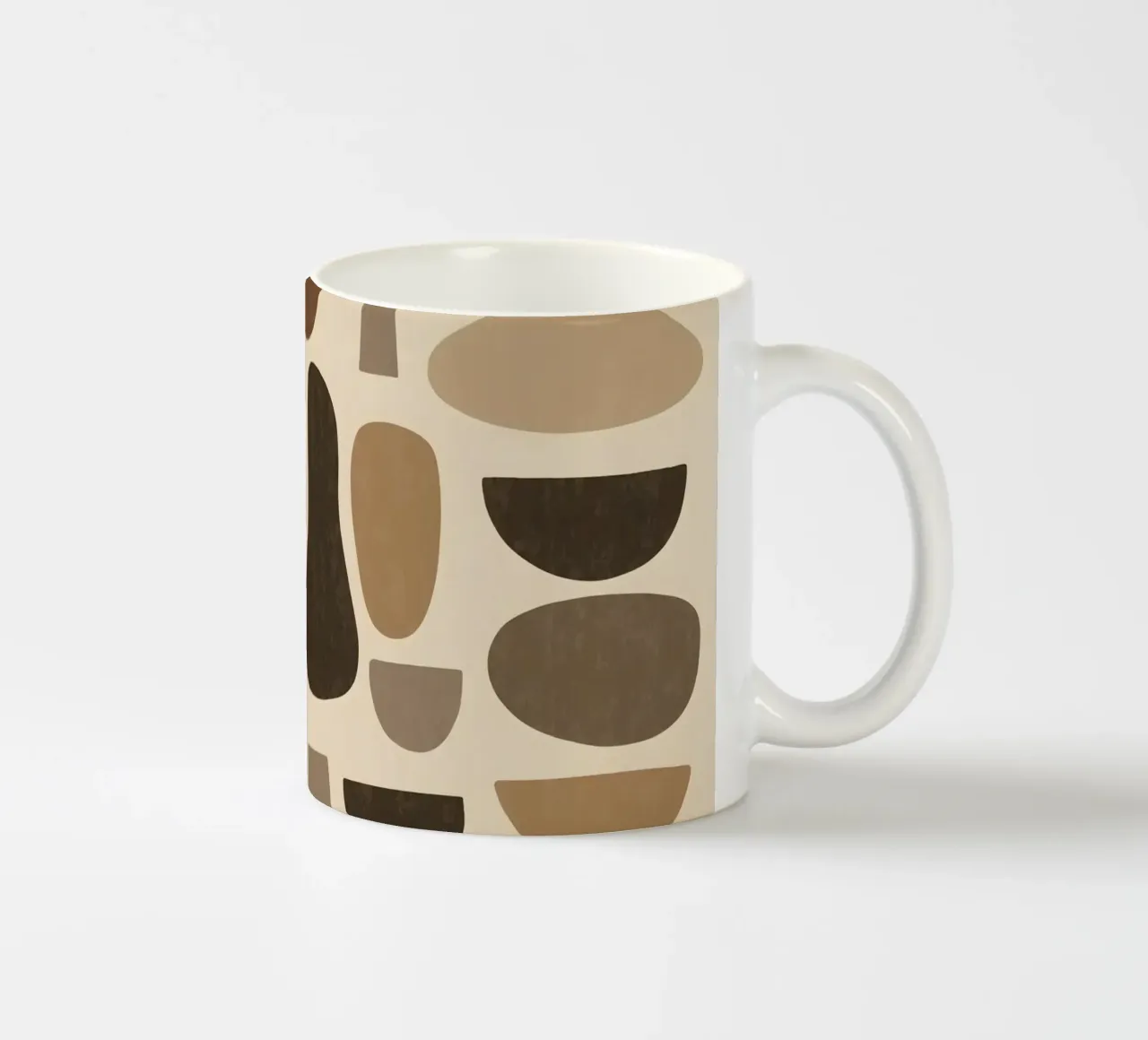 Abstract Organic Shapes in Browns tazza in ceramica da Gypsy Galleria
