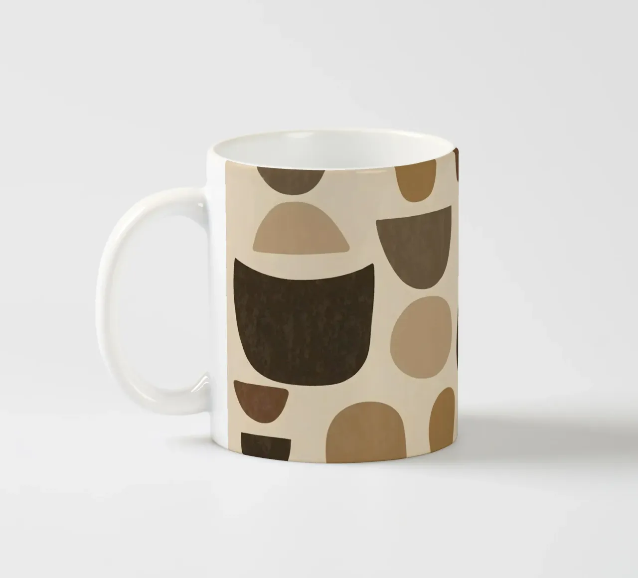 Abstract Organic Shapes in Browns tazza in ceramica da Gypsy Galleria