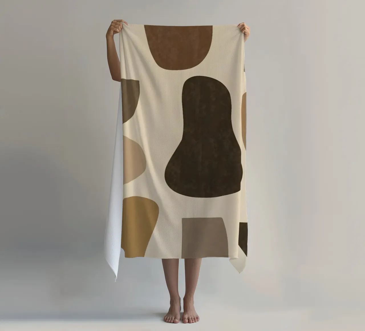 Abstract Organic Shapes in Browns telo mare da Gypsy Galleria