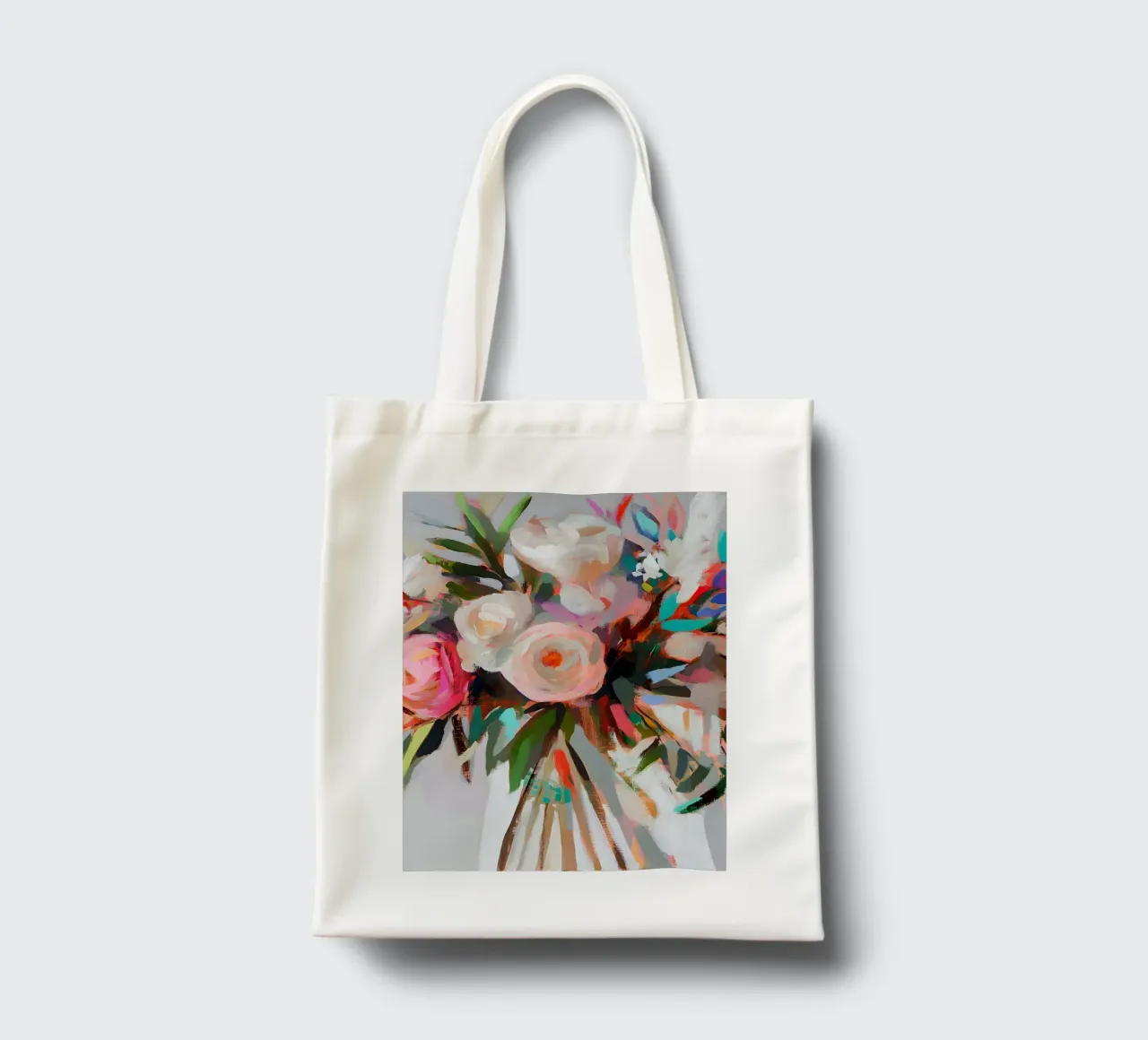 Abstract Bouquet borsa in juta da Gypsy Galleria