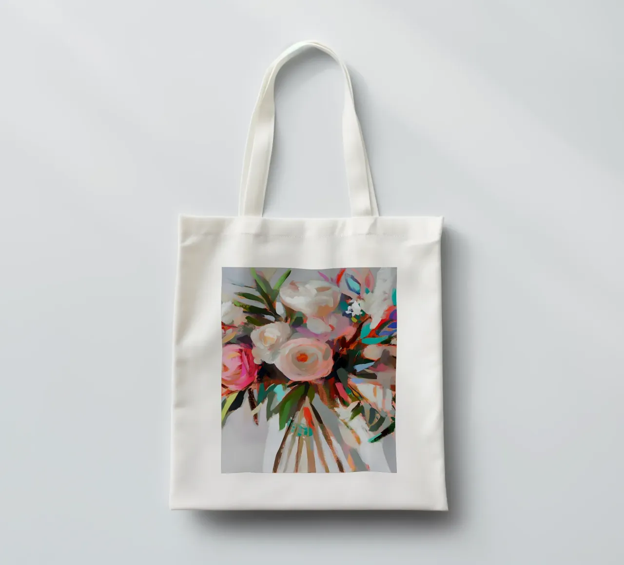 Abstract Bouquet borsa in juta da Gypsy Galleria