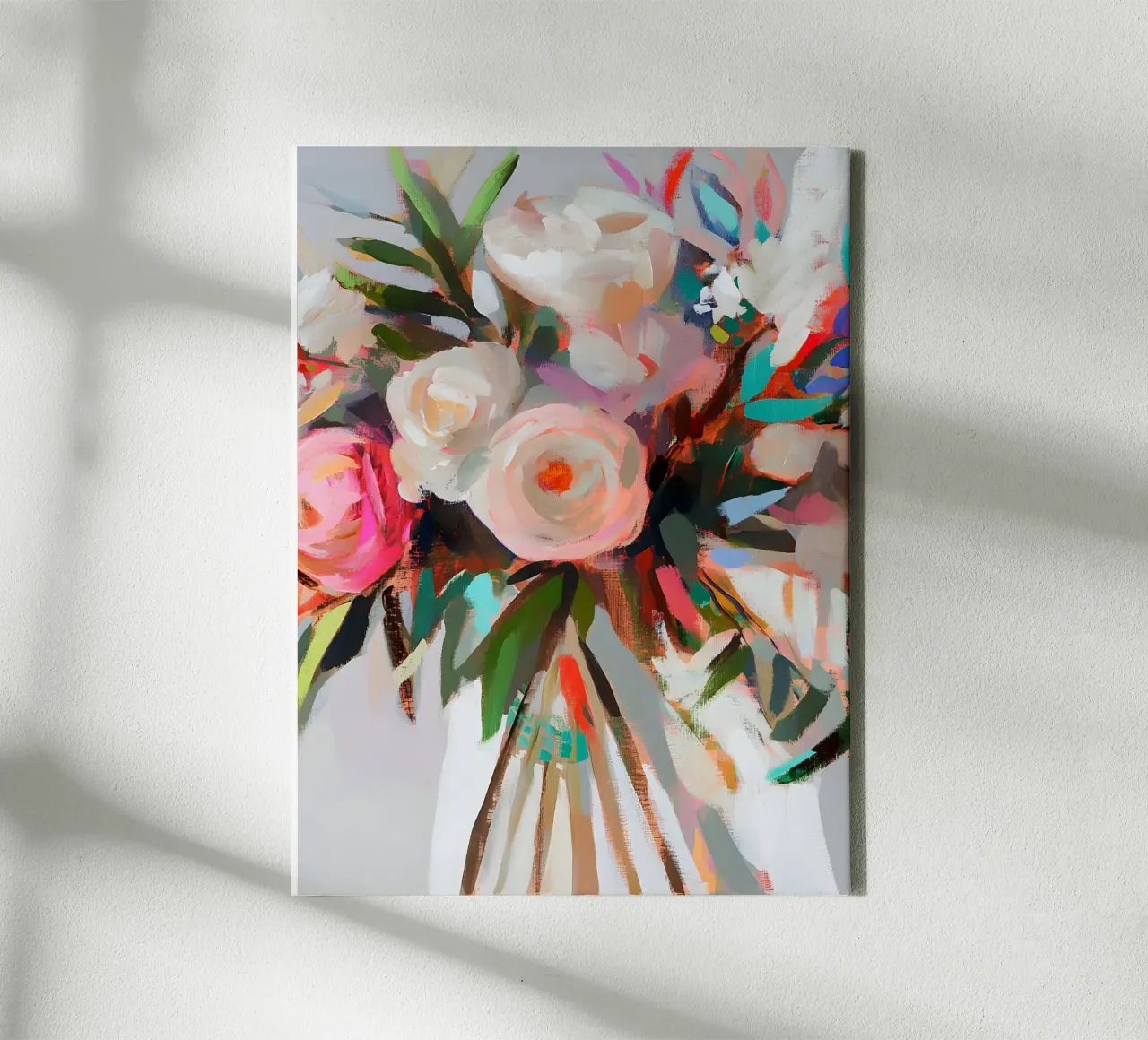 Abstract Bouquet tela con Cornice a cassetta da Gypsy Galleria