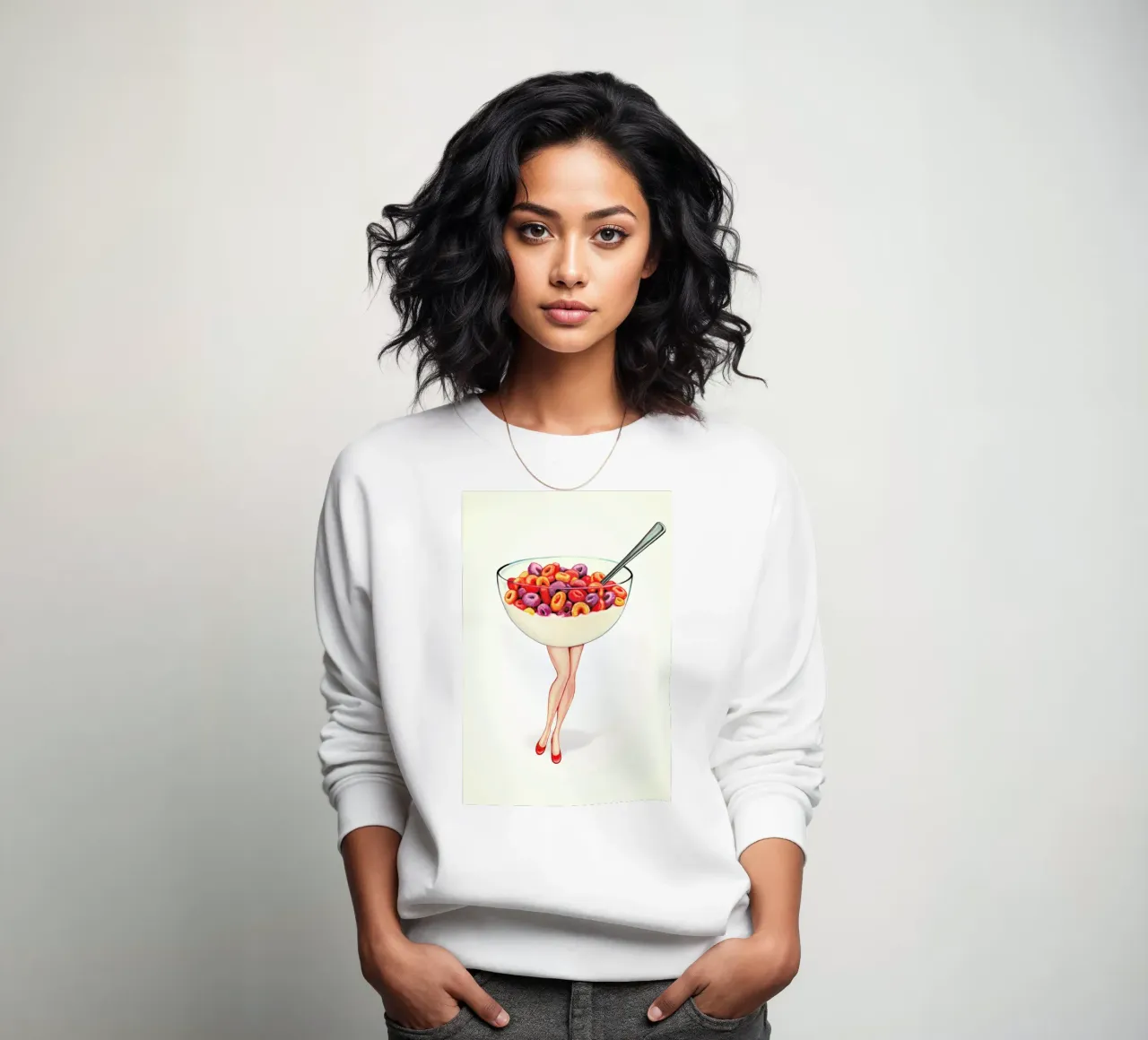 Cereal Pin-up Fruit sweatshirt van Kelly Gilleran