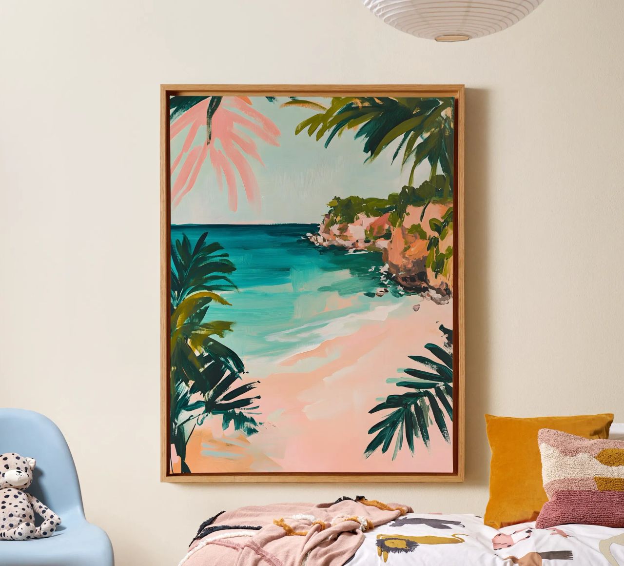 Pink Beach Leinwand von Gypsy Galleria