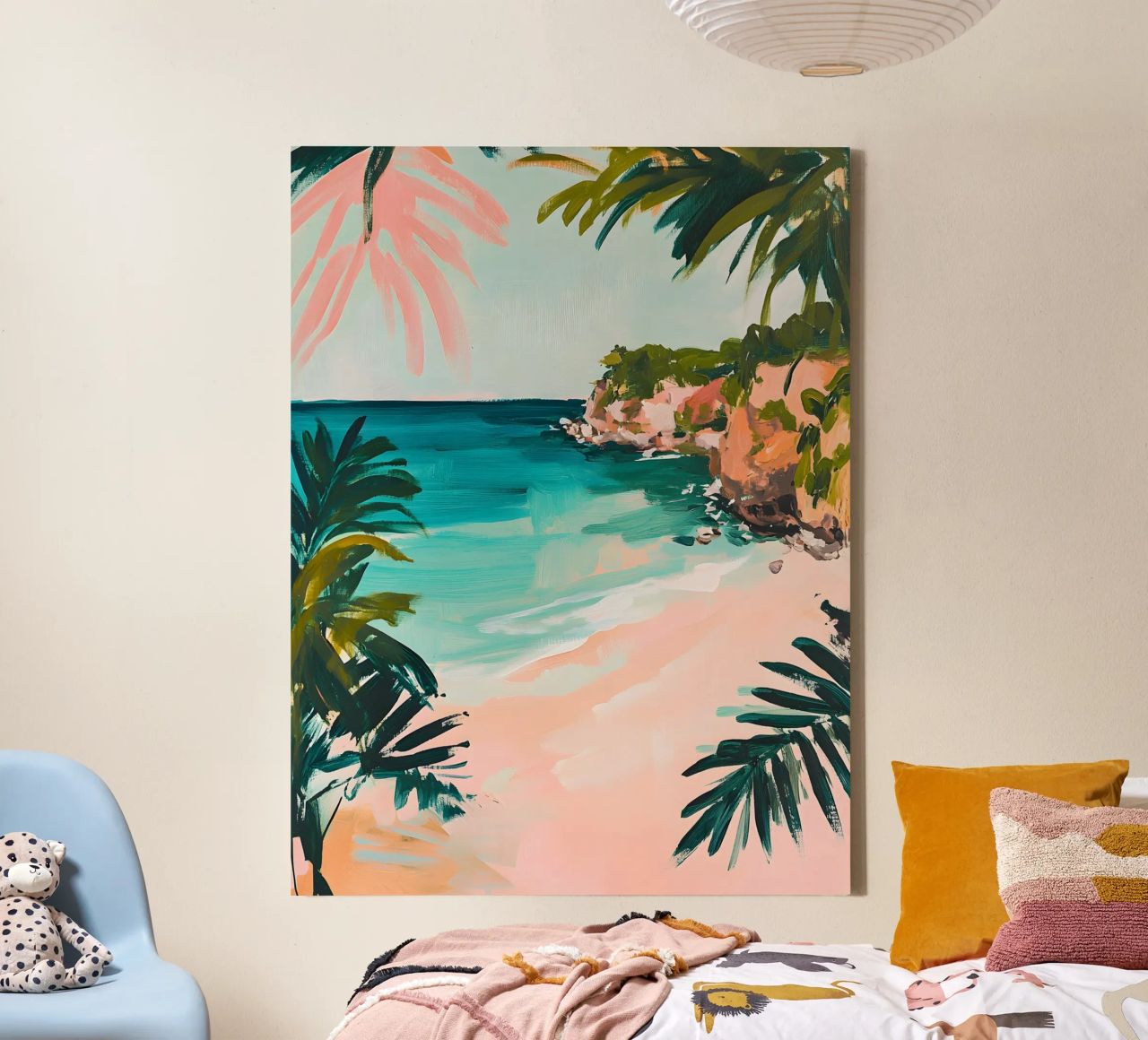 Pink Beach Leinwand von Gypsy Galleria