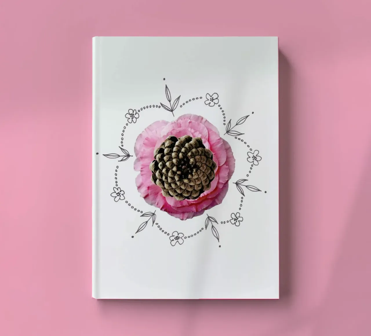 Pine Cone Collage notebook by Miles of Light