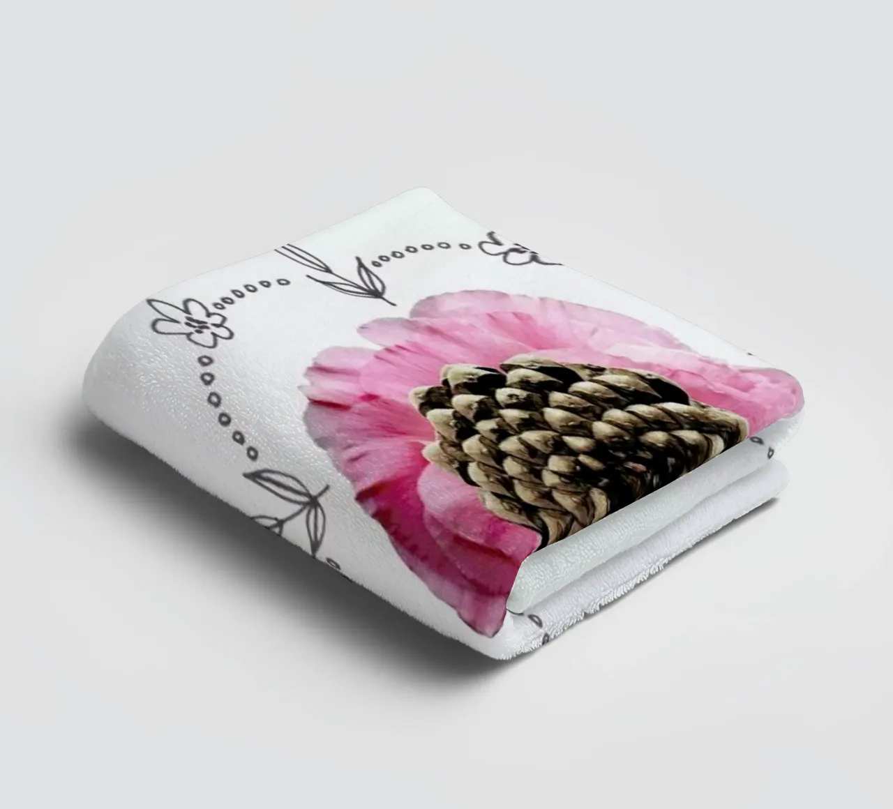 Pine Cone Collage asciugamano da bagno da Miles of Light