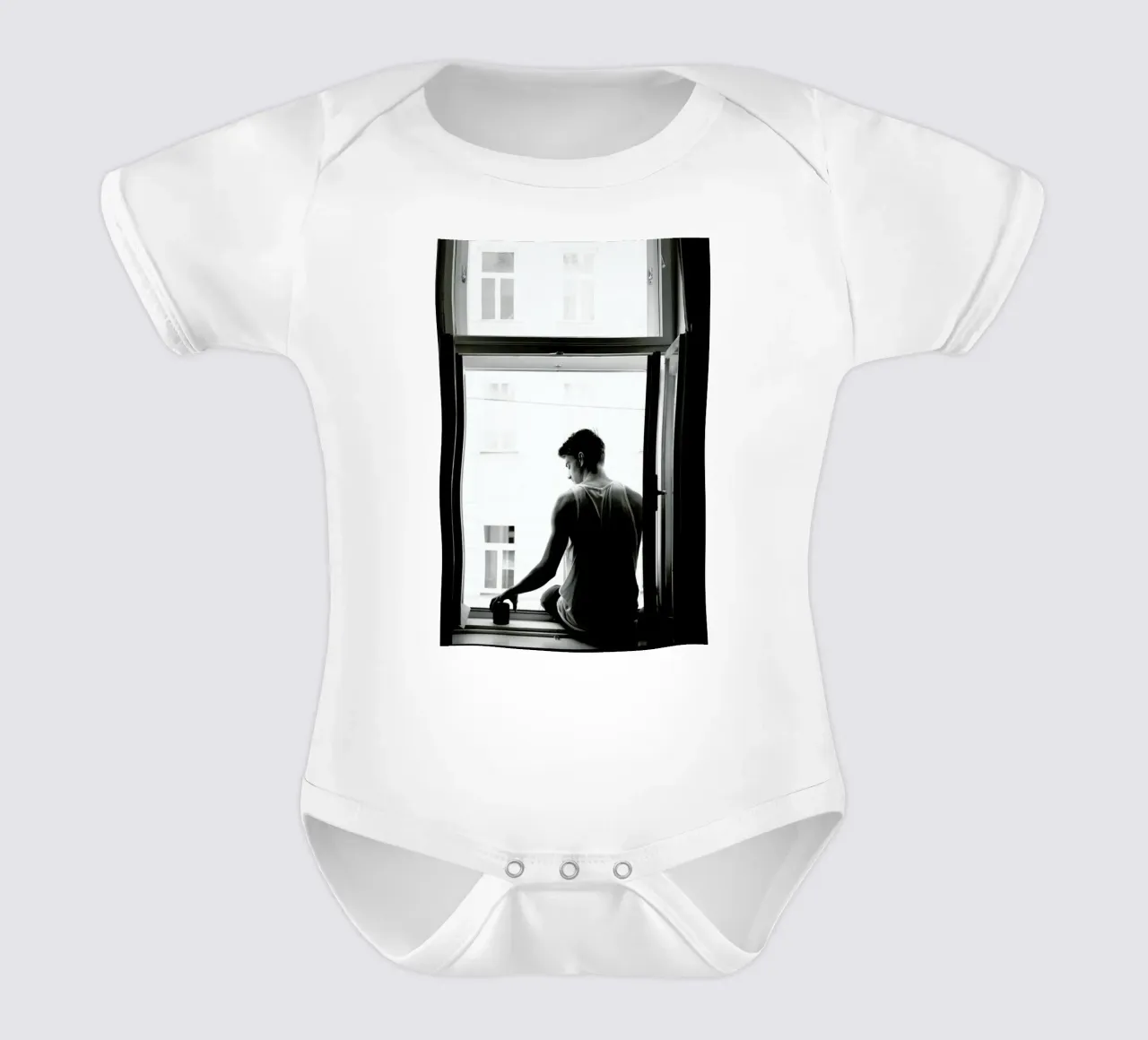 Improvisierter Balkon body neonato maniche corte da Picture On The Fridge