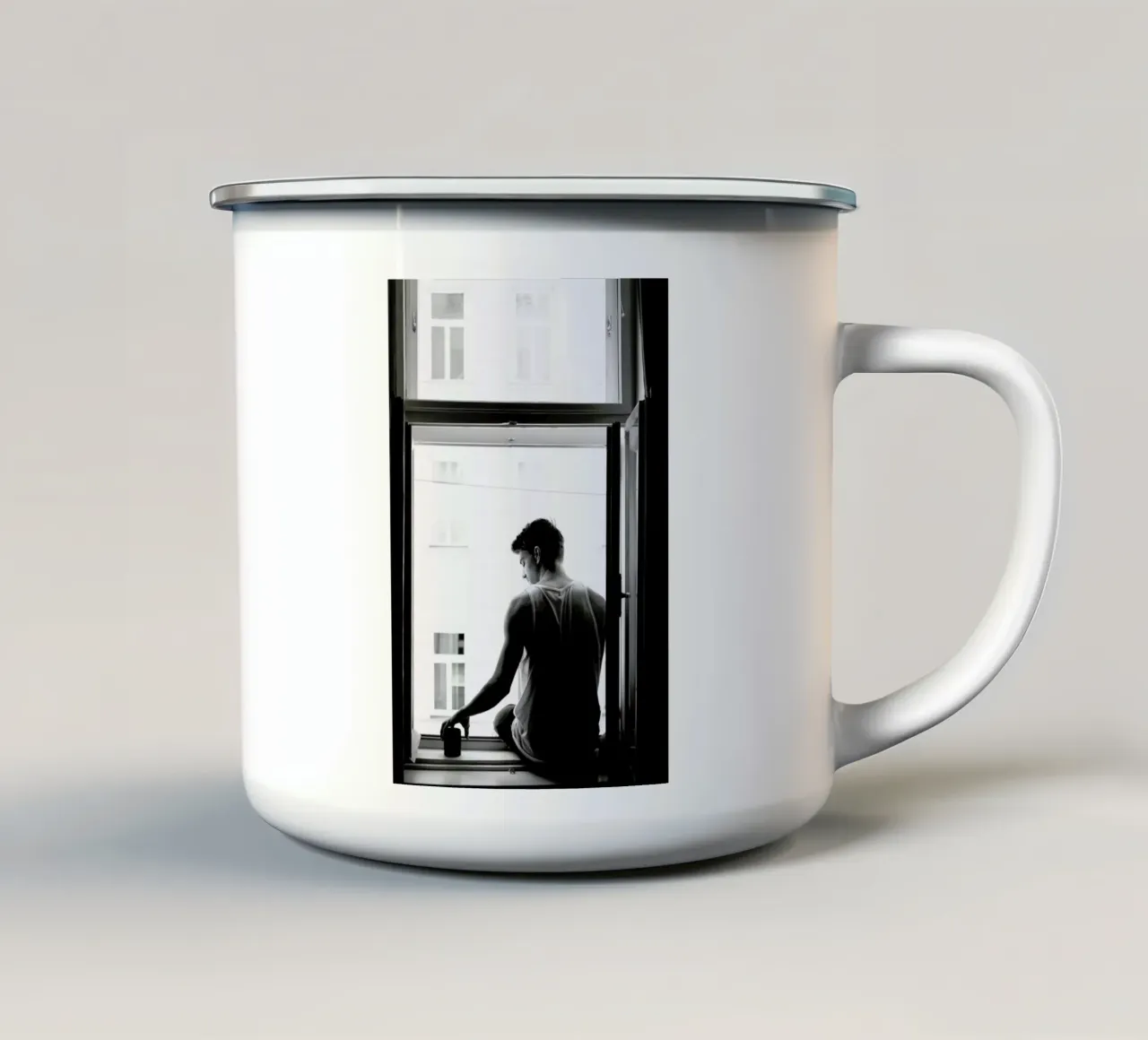 Improvisierter Balkon tazza in smalto da Picture On The Fridge