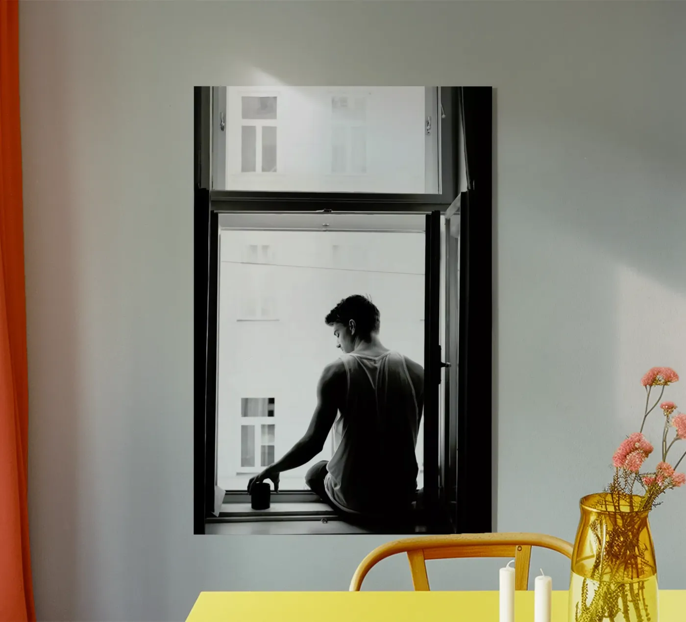 Improvisierter Balkon acryl van Picture On The Fridge