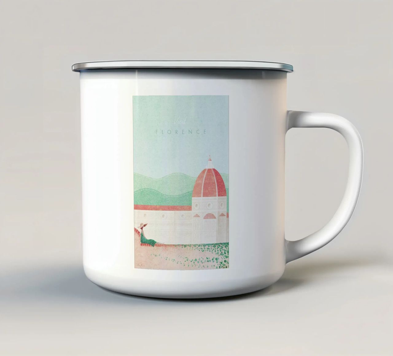 Florence tazza in smalto da Henry Rivers