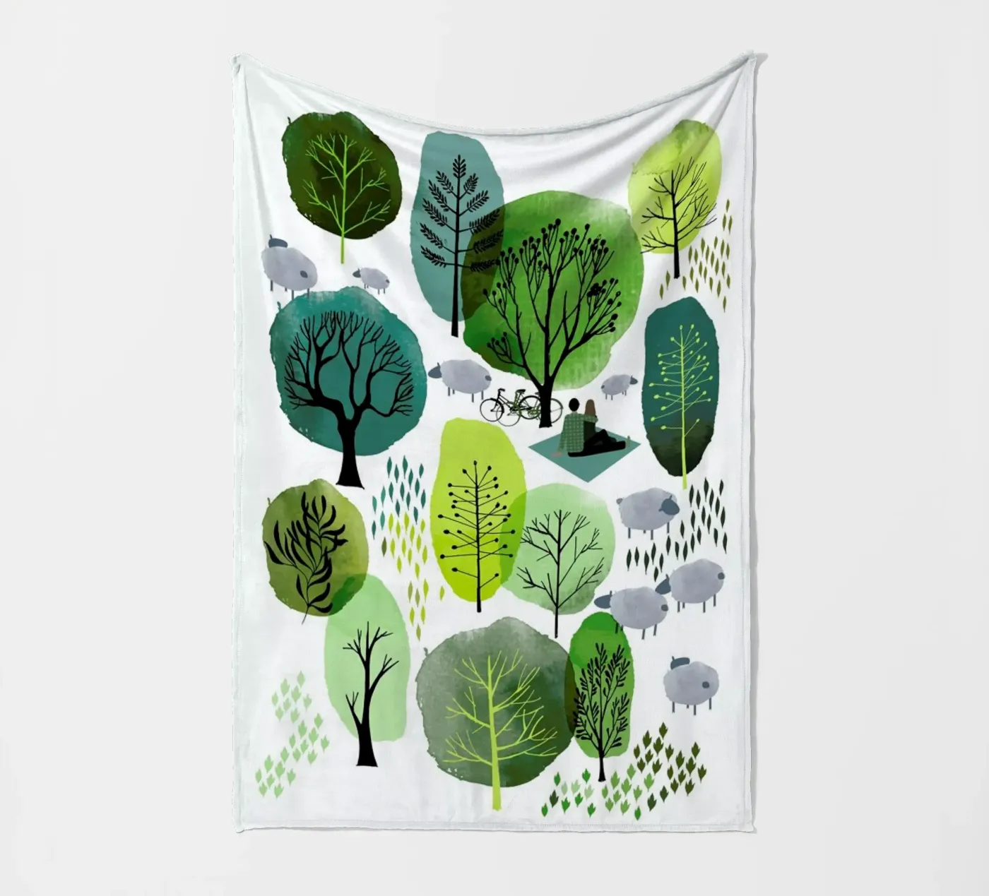Spring Forest fleece blanket by Little Flourishes