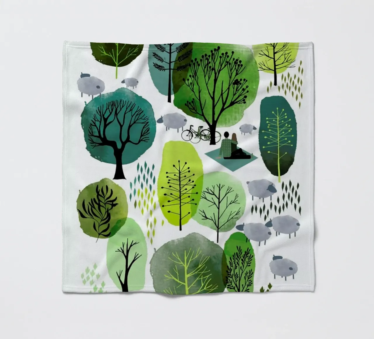 Spring Forest Fleecedecke von Little Flourishes