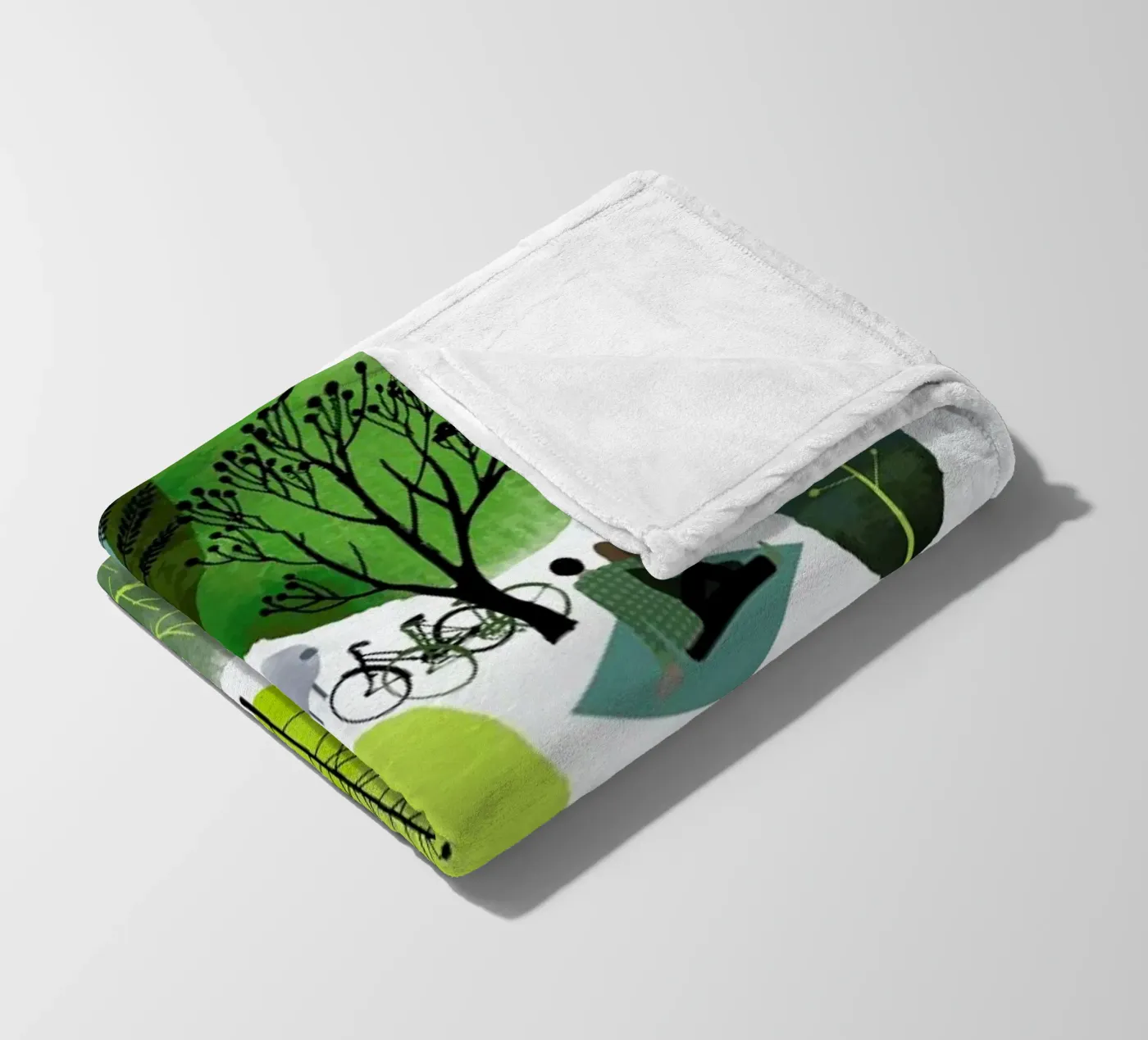 Spring Forest fleece blanket by Little Flourishes