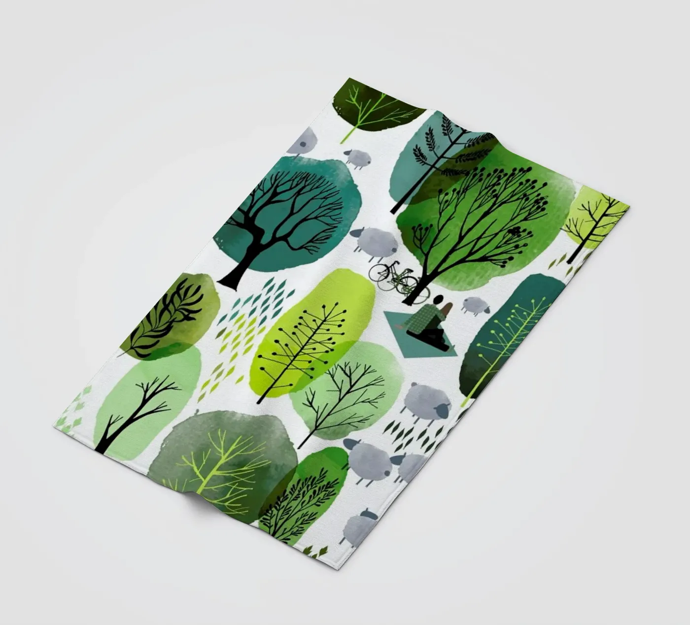 Spring Forest fleece blanket by Little Flourishes