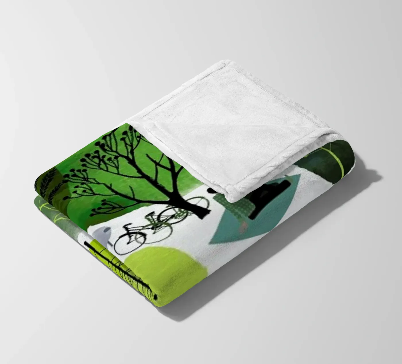 Spring Forest fleece blanket by Little Flourishes