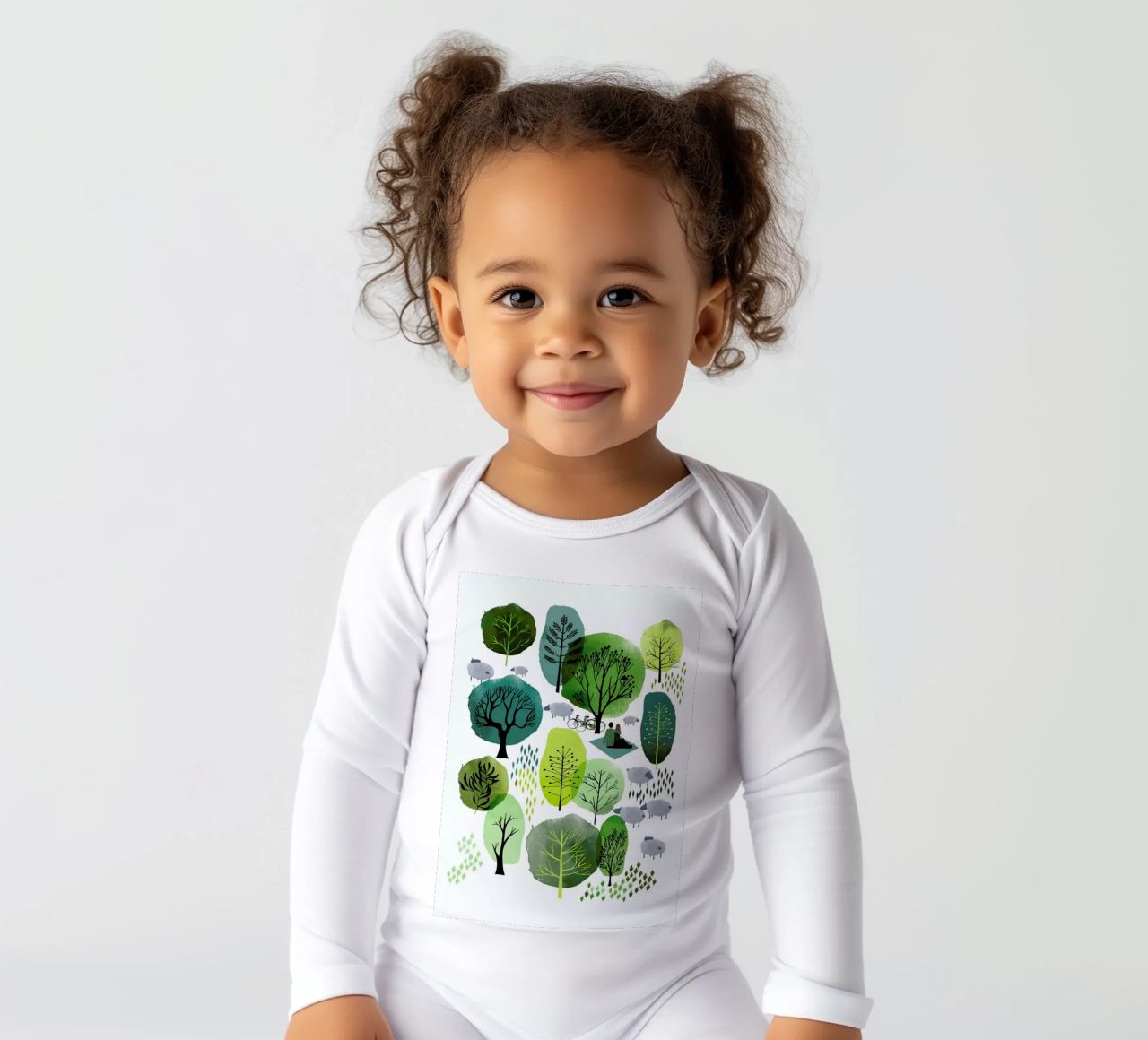 Spring Forest body neonato maniche lunghe da Little Flourishes