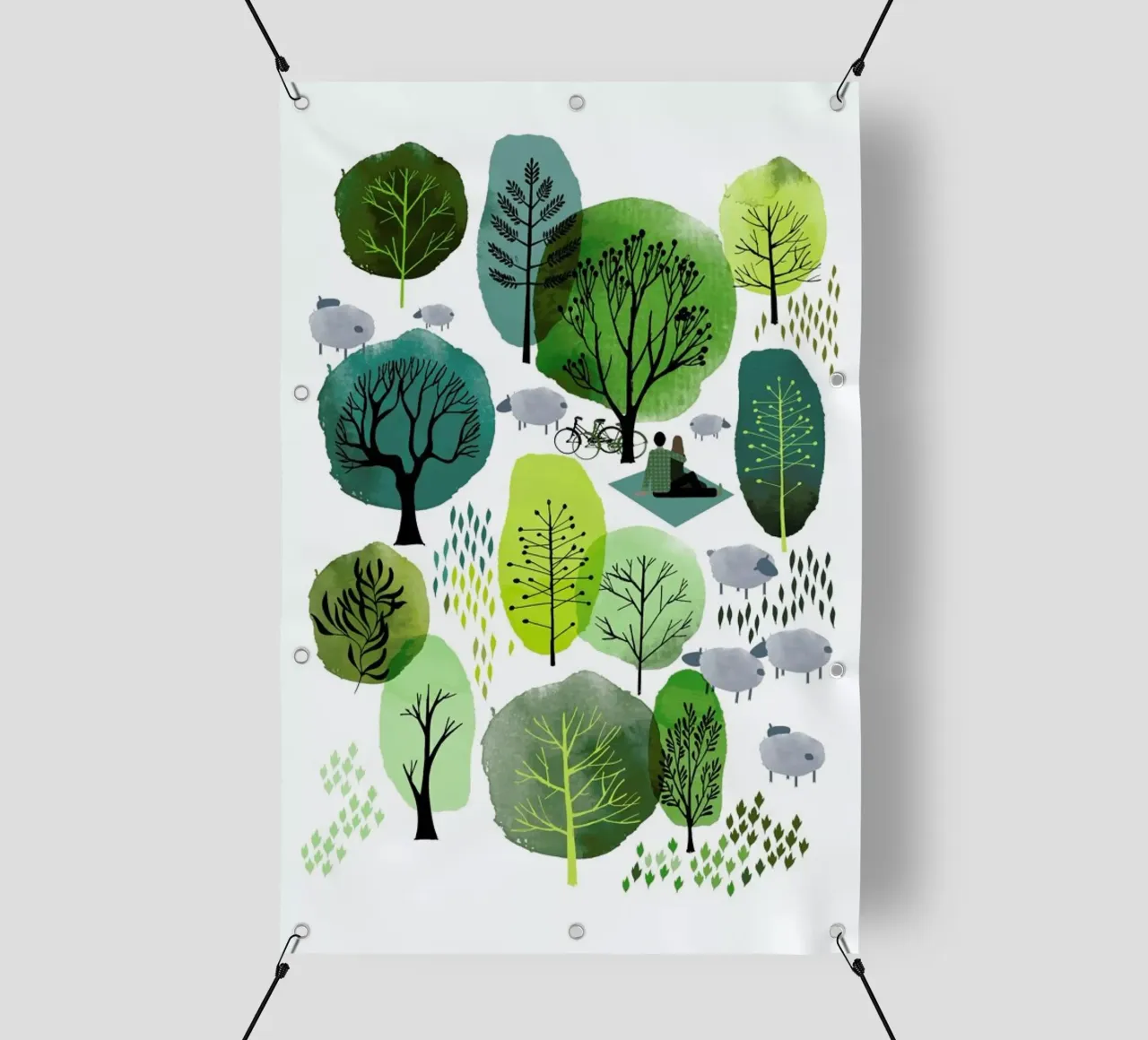 Spring Forest telo in pvc da Little Flourishes