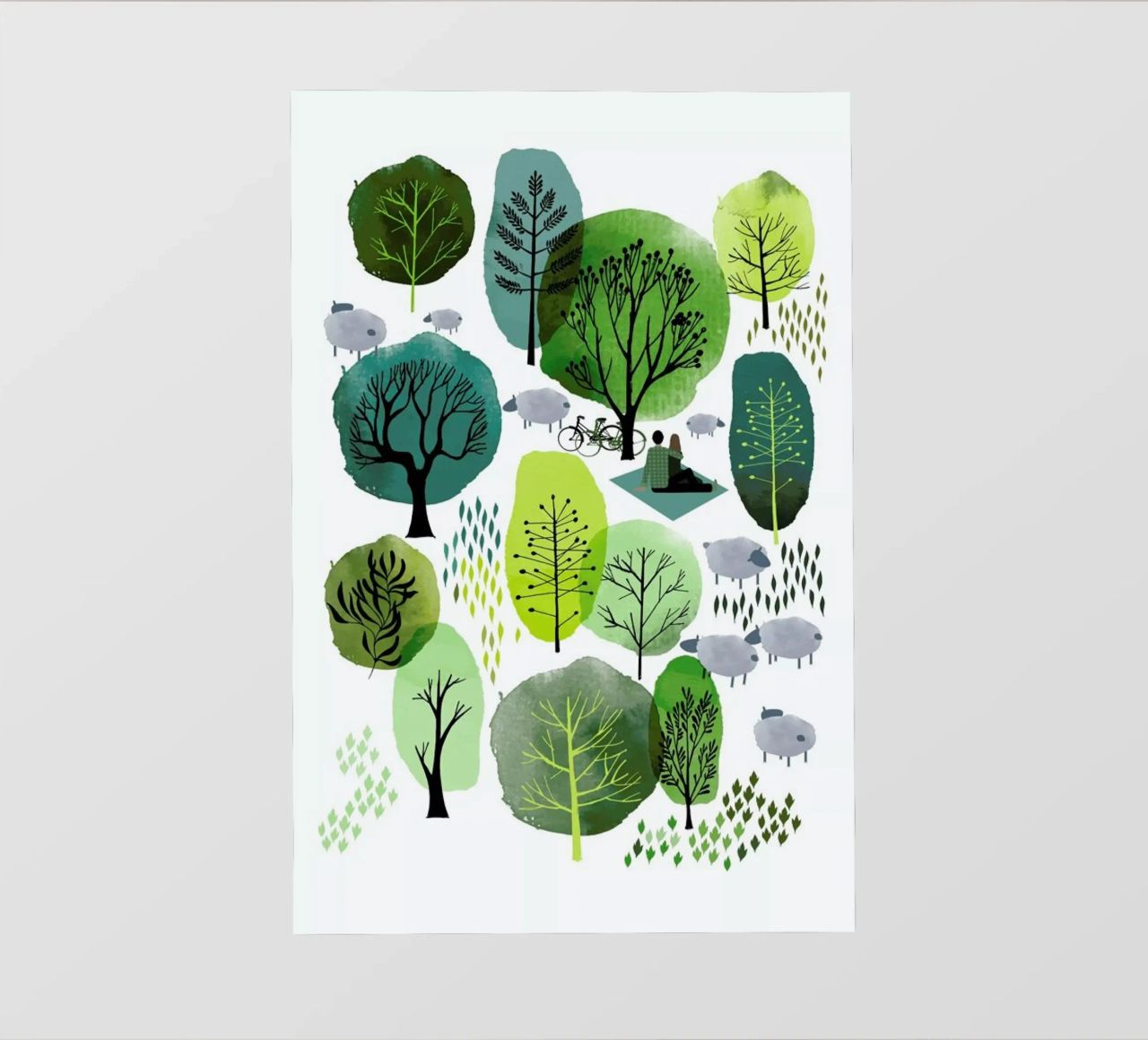 Spring Forest telo in pvc da Little Flourishes